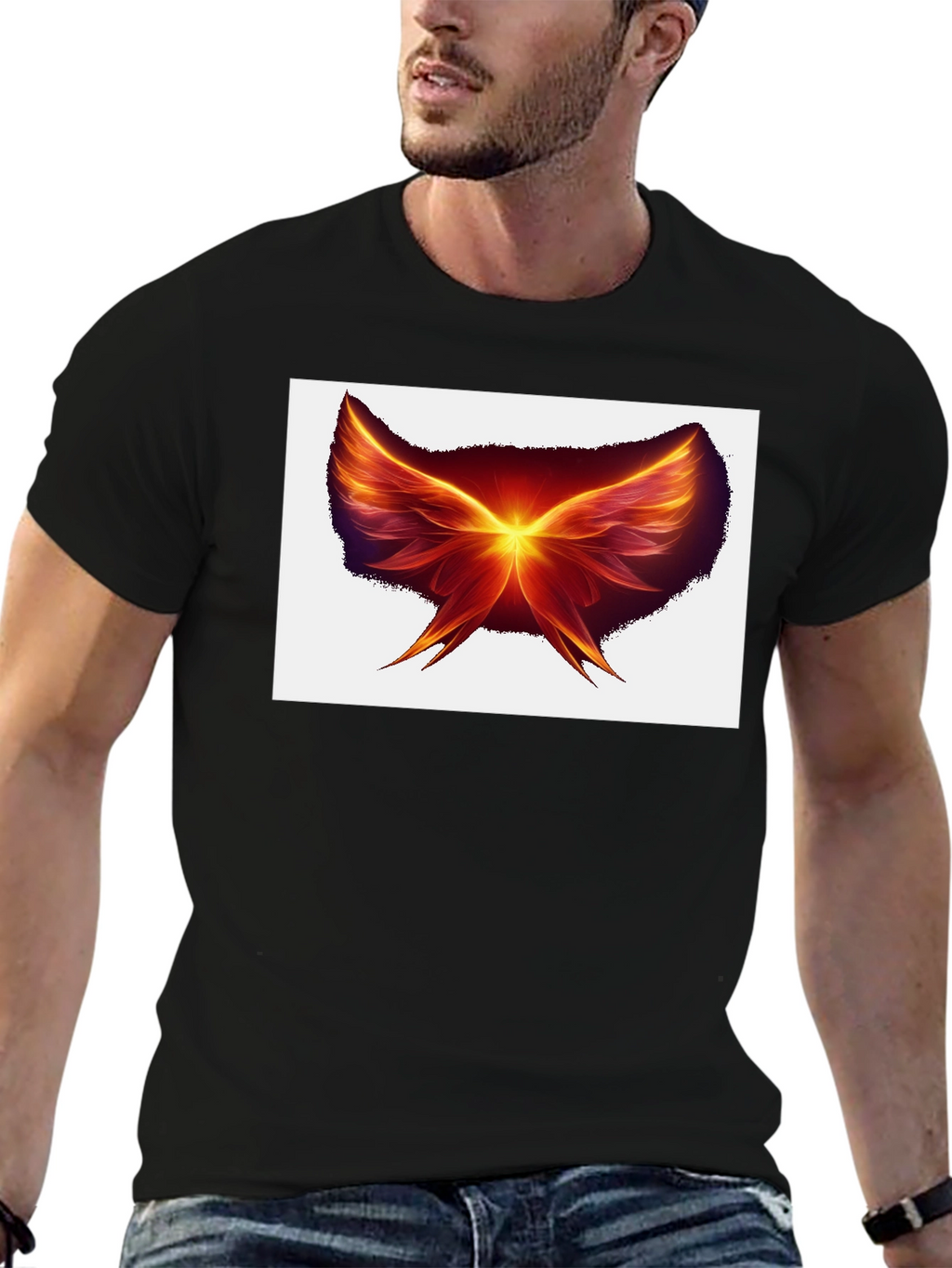 Fiery Wings Black T-Shirt
