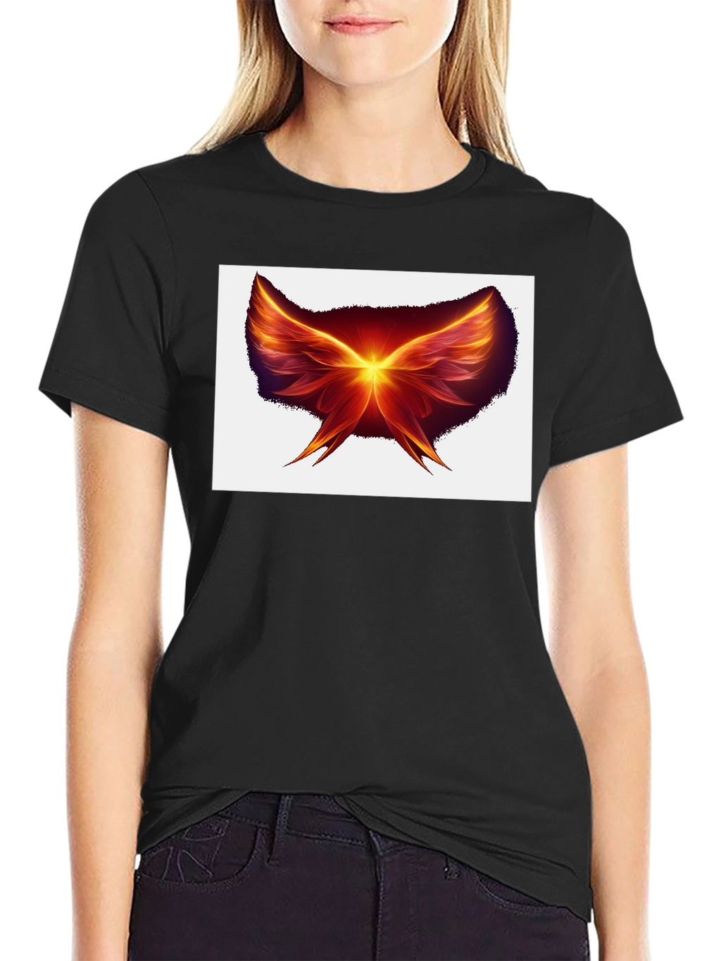 Fiery Wings Black T-Shirt