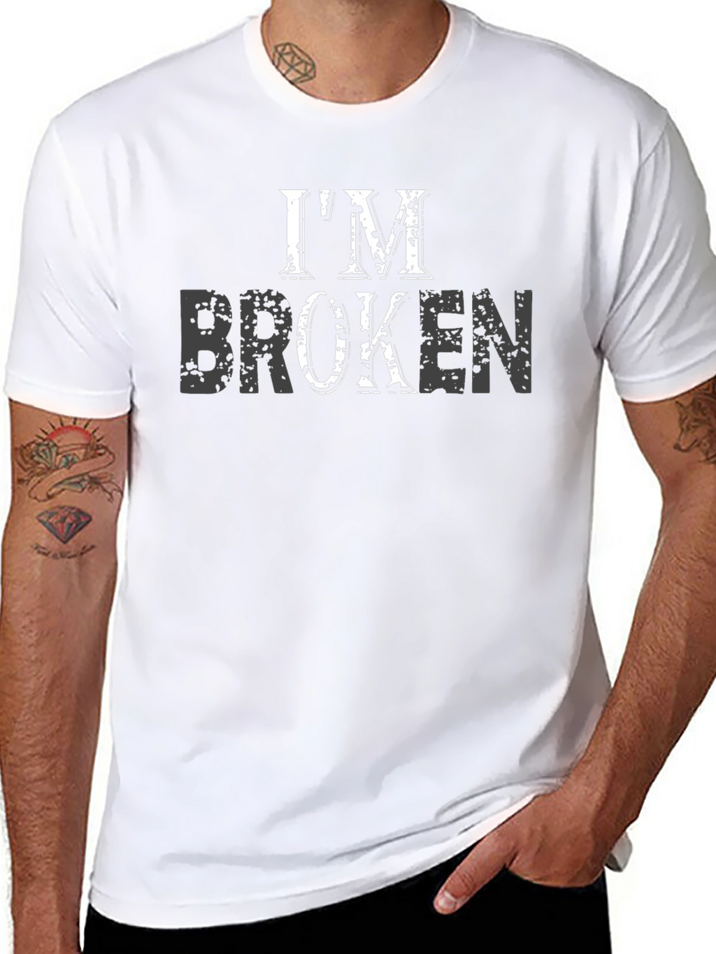 Im Broken Black Graphic T-Shirt