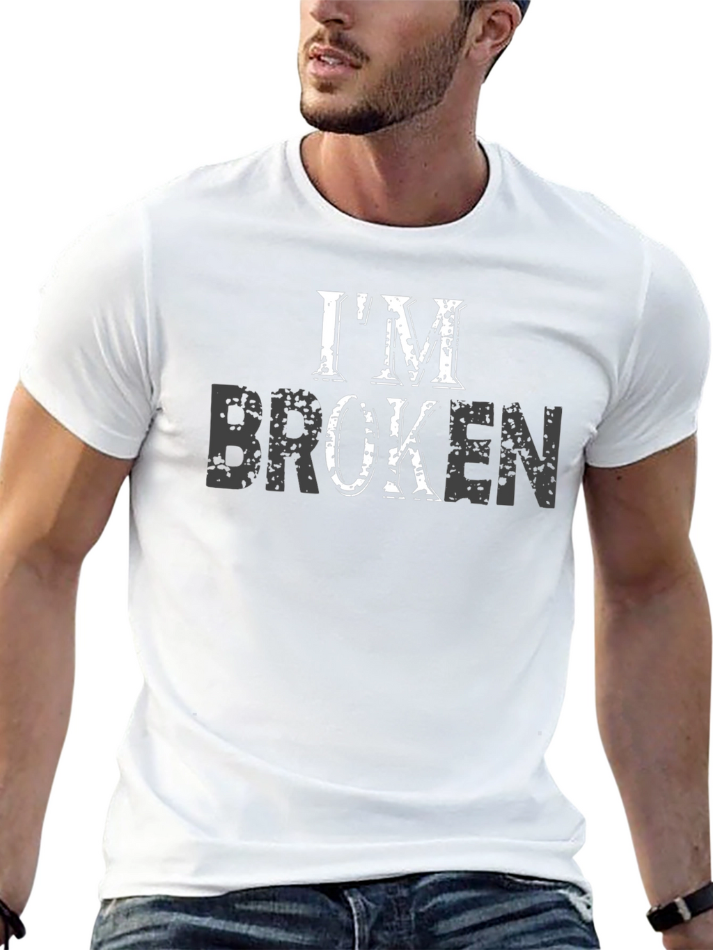 Im Broken Black Graphic T-Shirt