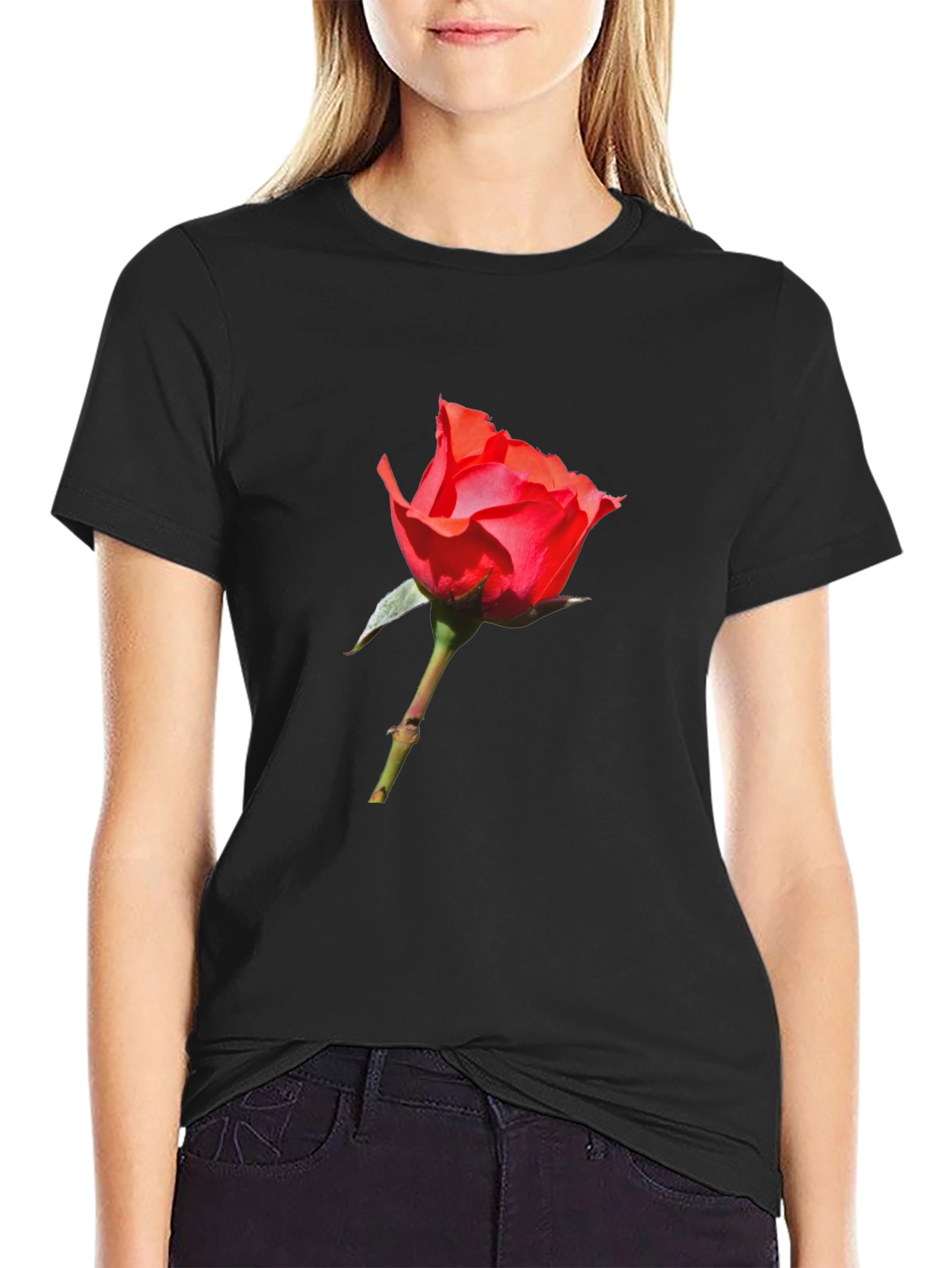 Red Rose Graphic T-Shirt - Classic Comfort