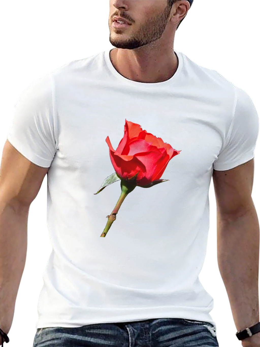 Red Rose Graphic T-Shirt - Classic Comfort