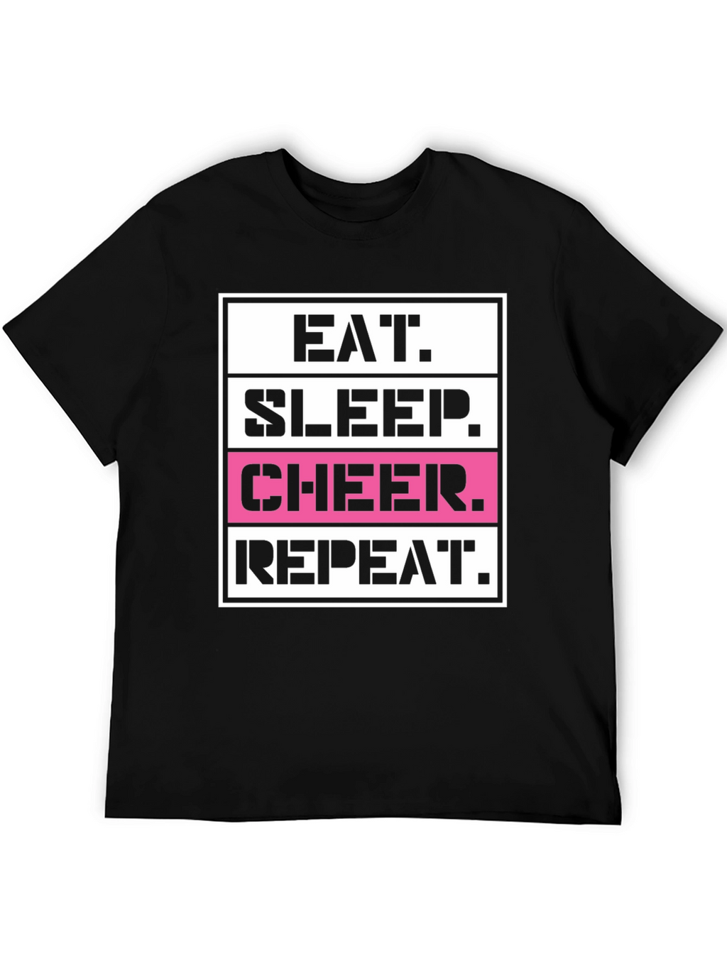 Eat Sleep Cheer Repeat Graphic T-Shirt