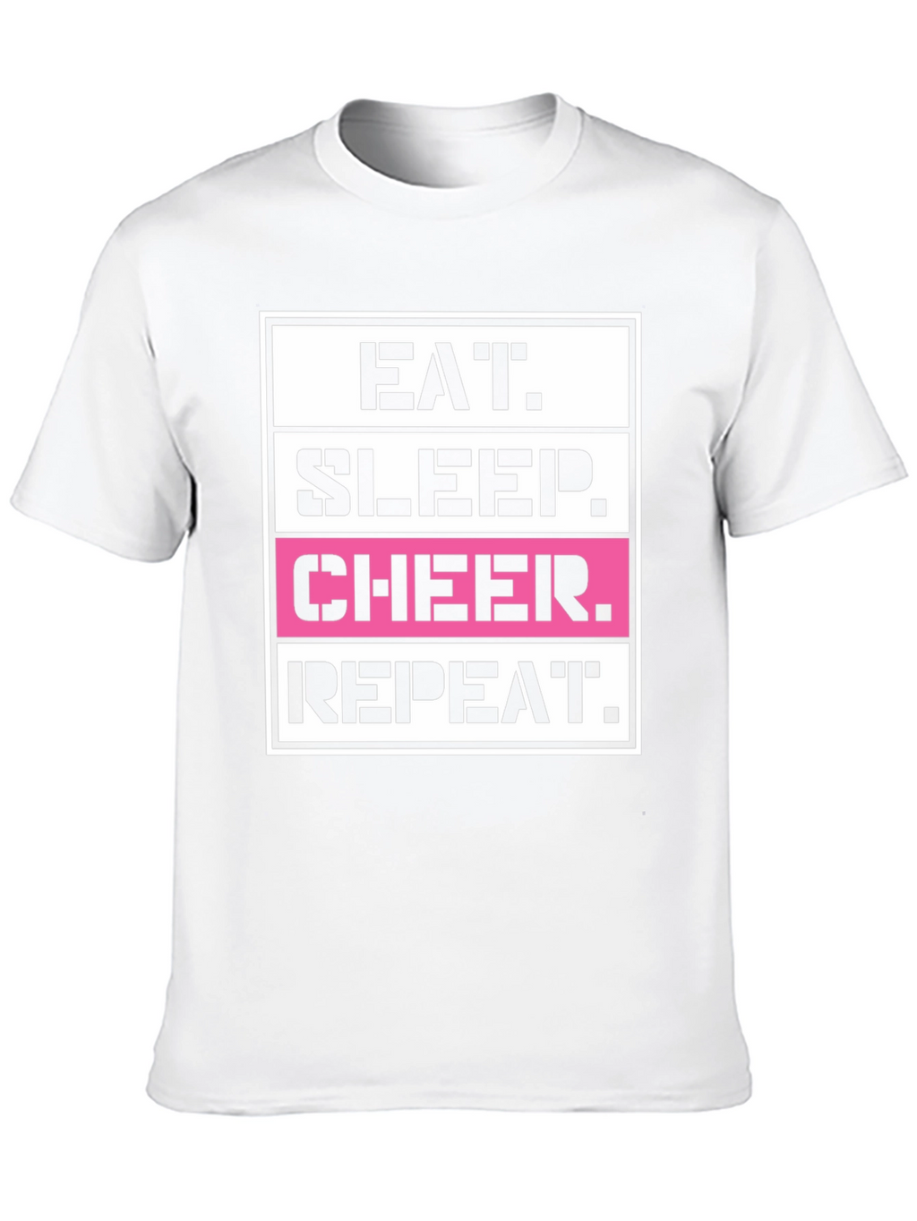 Eat Sleep Cheer Repeat Graphic T-Shirt