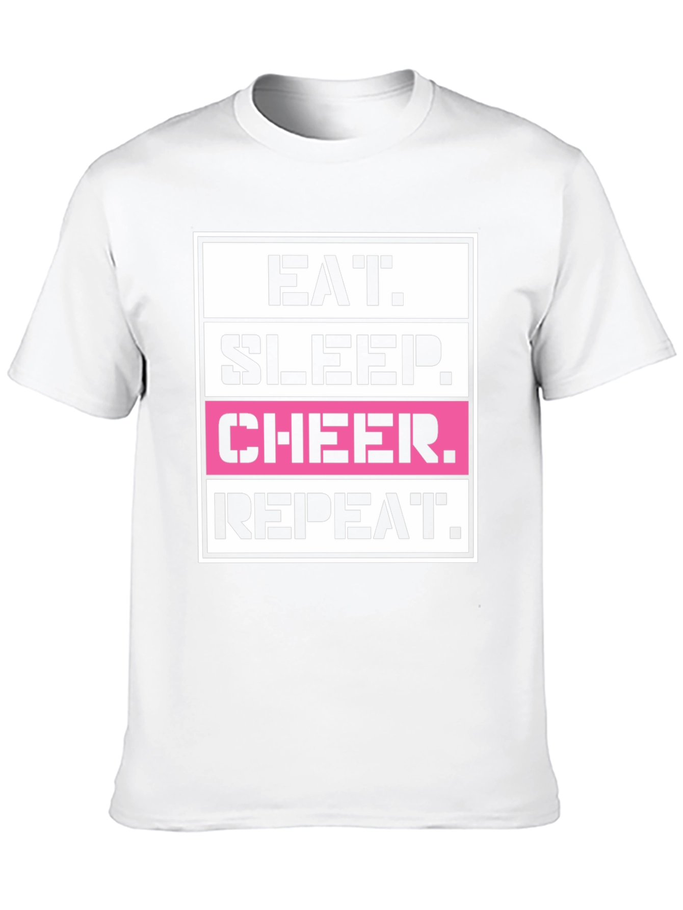 Eat Sleep Cheer Repeat Graphic T-Shirt