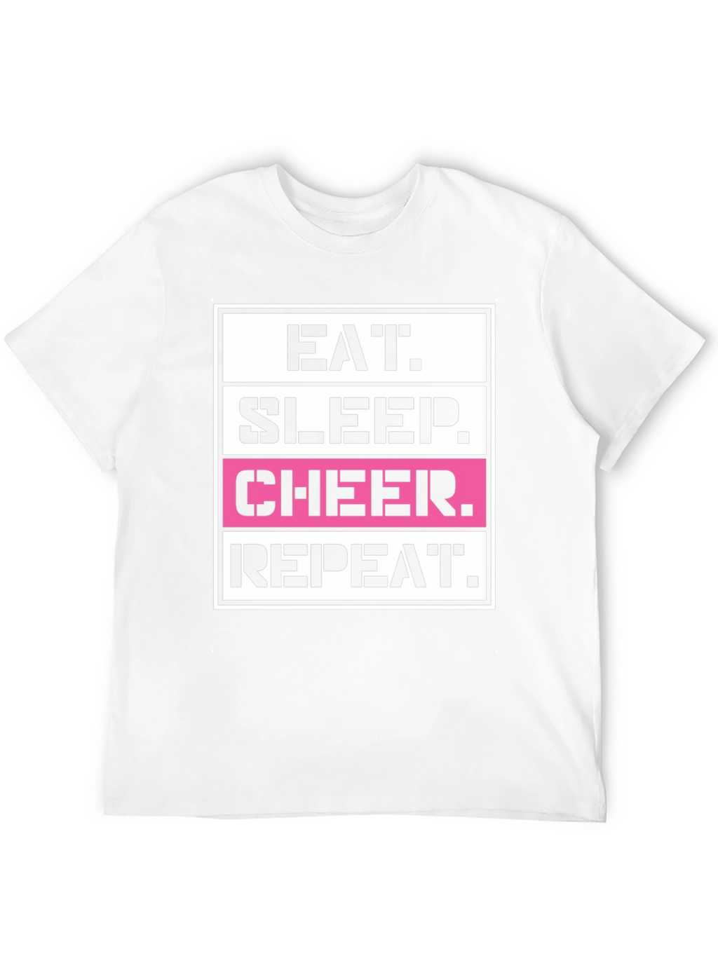 Eat Sleep Cheer Repeat Graphic T-Shirt