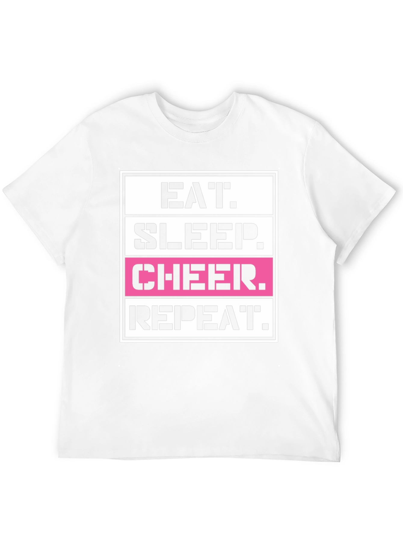Eat Sleep Cheer Repeat Graphic T-Shirt