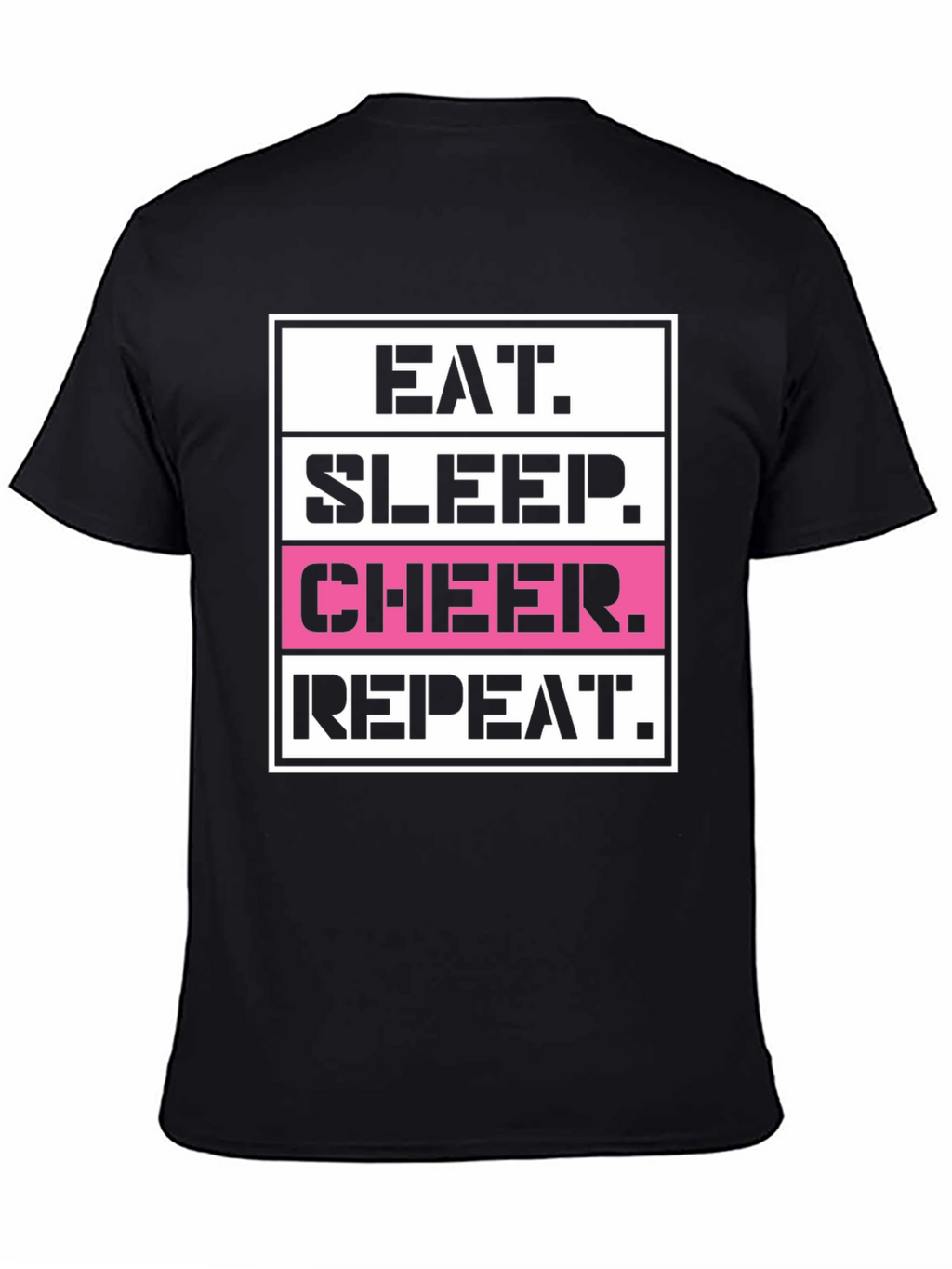 Eat Sleep Cheer Repeat Graphic T-Shirt