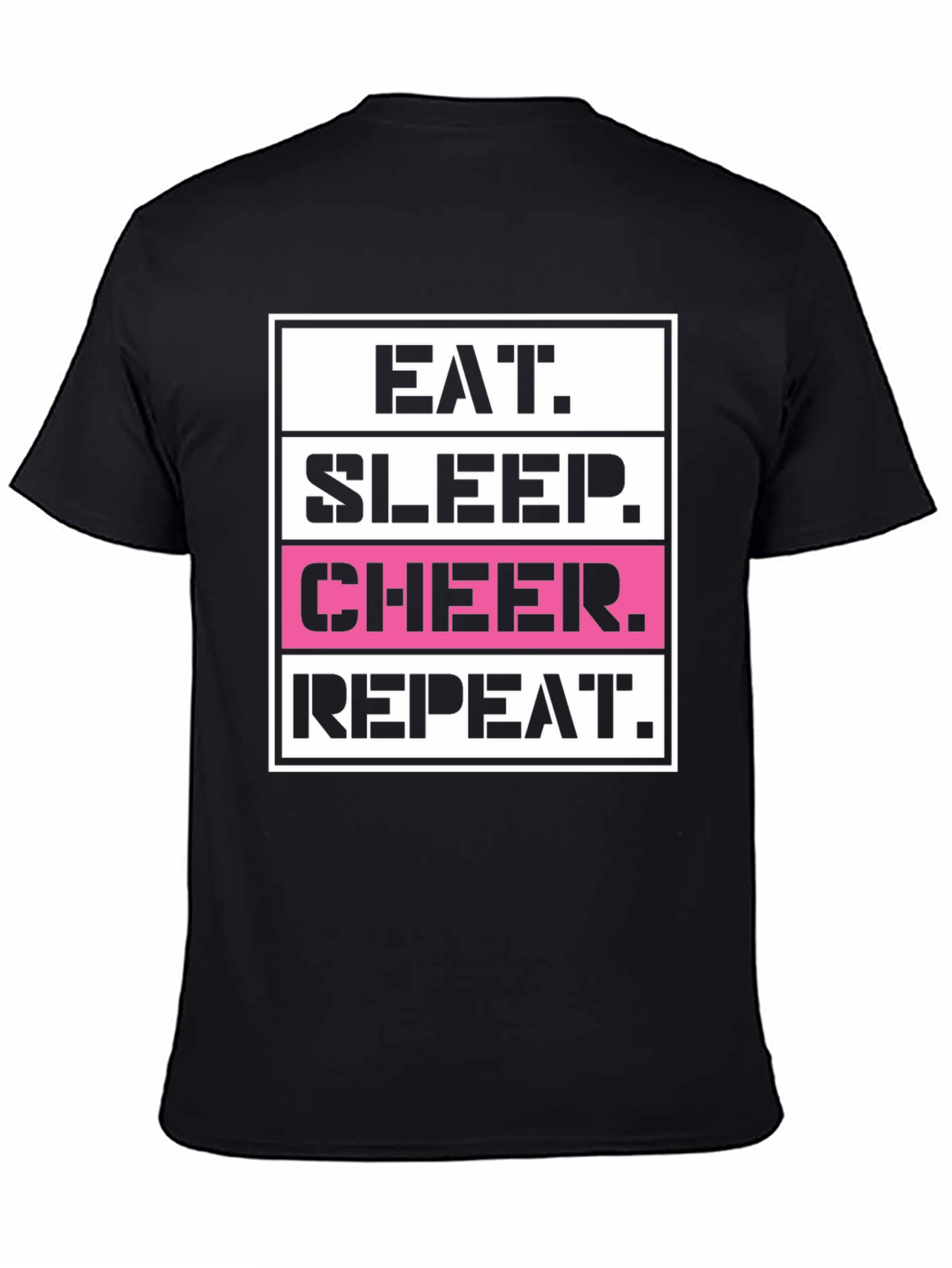 Eat Sleep Cheer Repeat Graphic T-Shirt