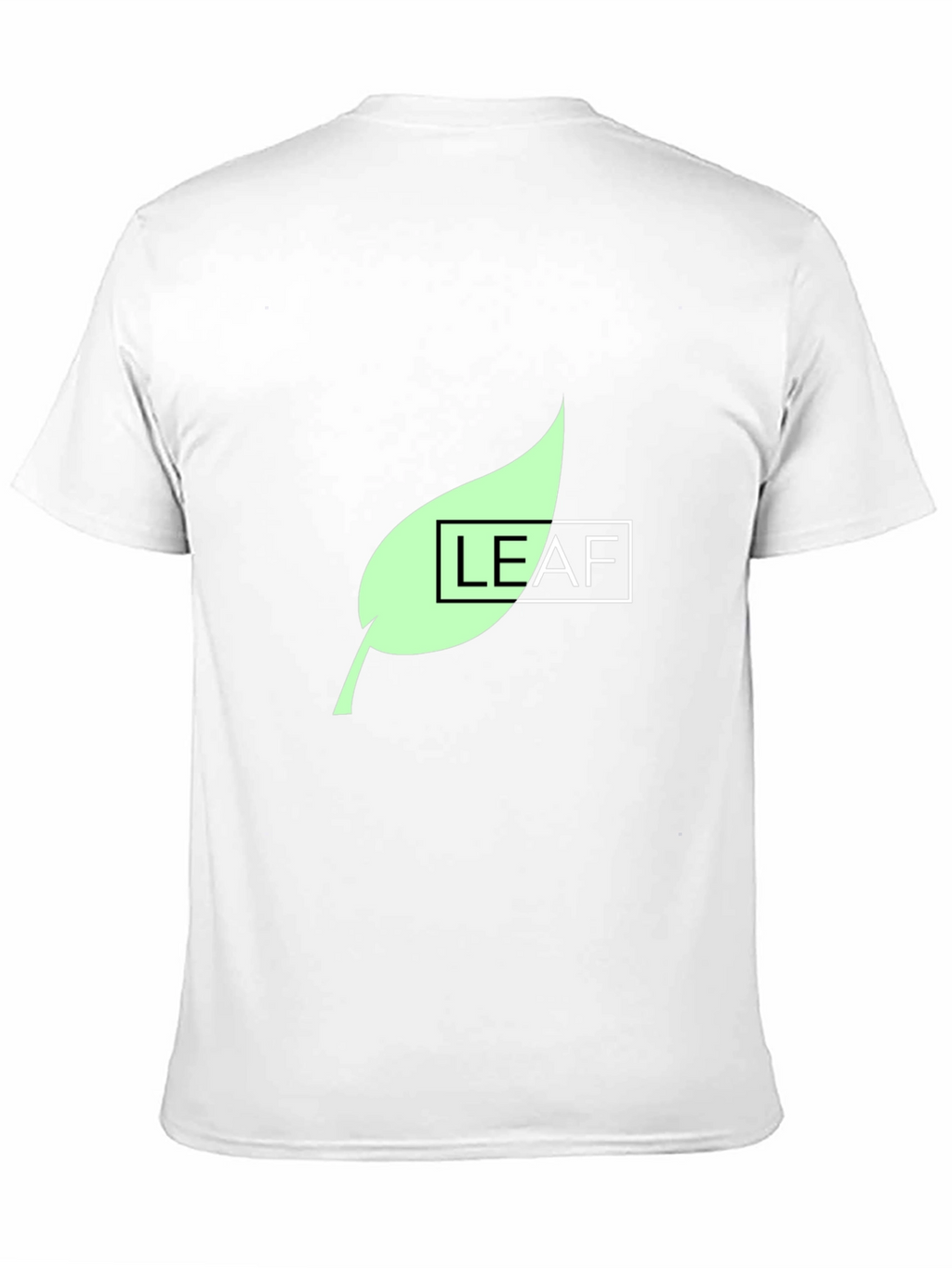 Leaf Graphic Print Black T-Shirt