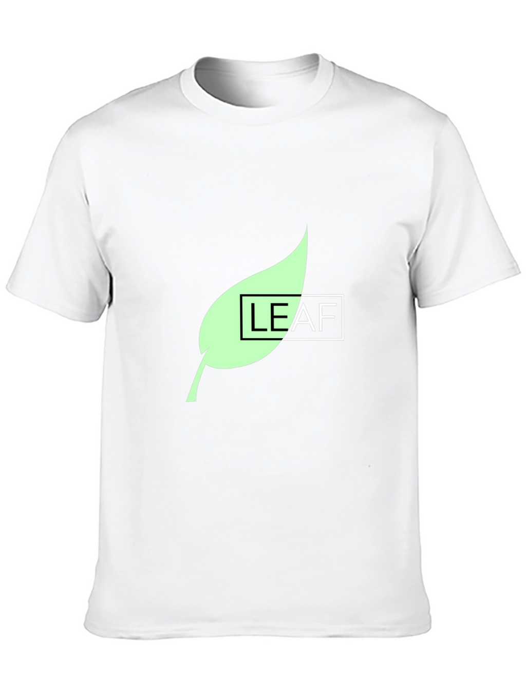 Leaf Graphic Print Black T-Shirt