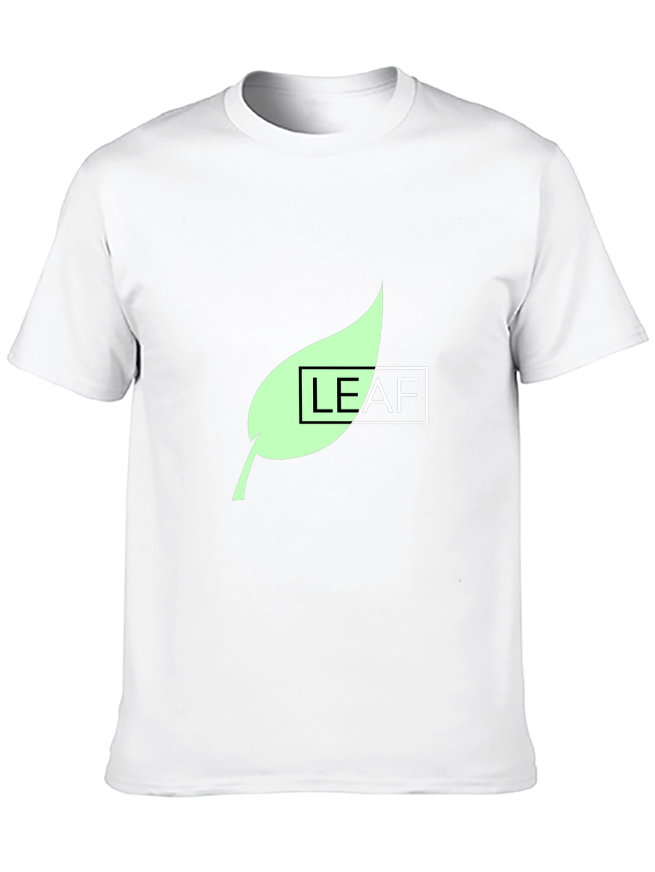 Leaf Graphic Print Black T-Shirt