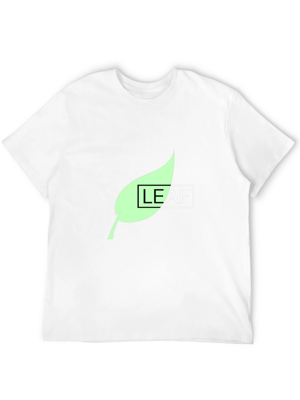 Leaf Graphic Print Black T-Shirt