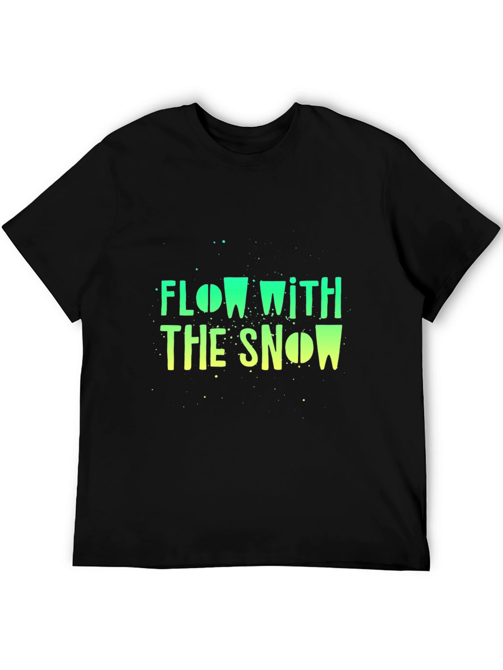 Flow With The Snow Black Graphic T-Shirt