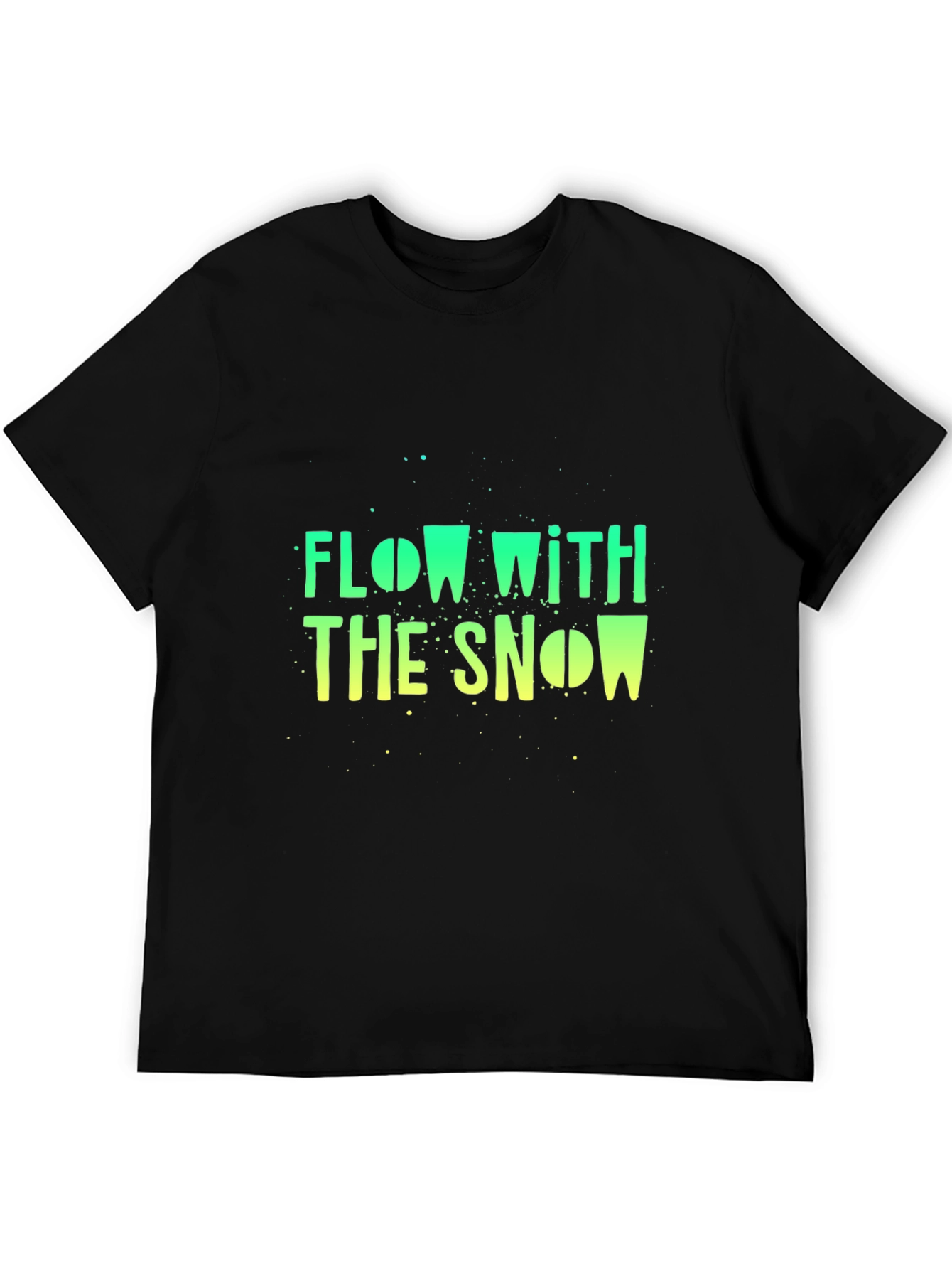 Flow With The Snow Black Graphic T-Shirt