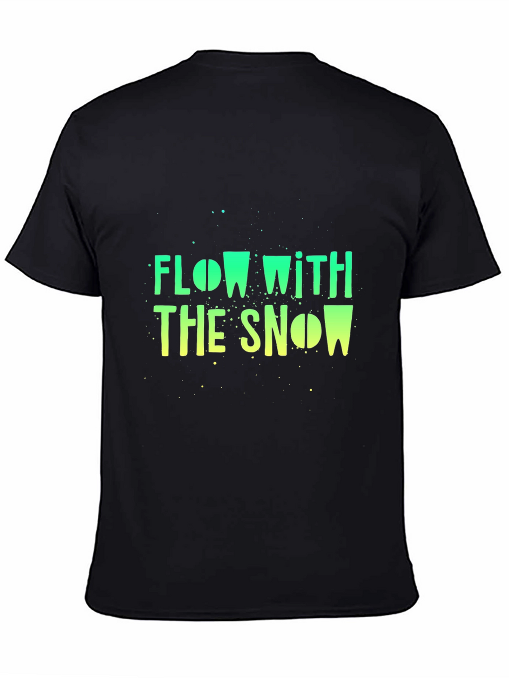Flow With The Snow Black Graphic T-Shirt