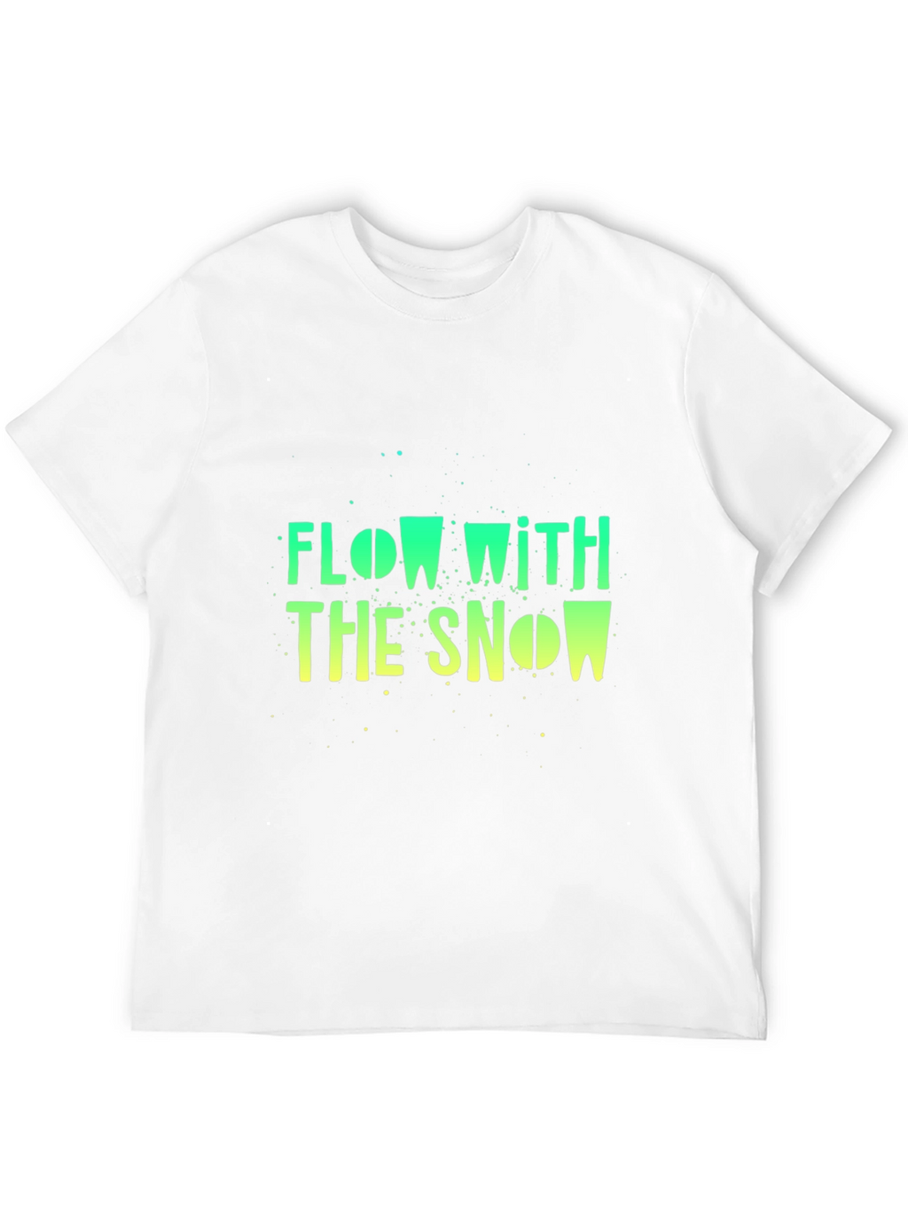 Flow With The Snow Black Graphic T-Shirt