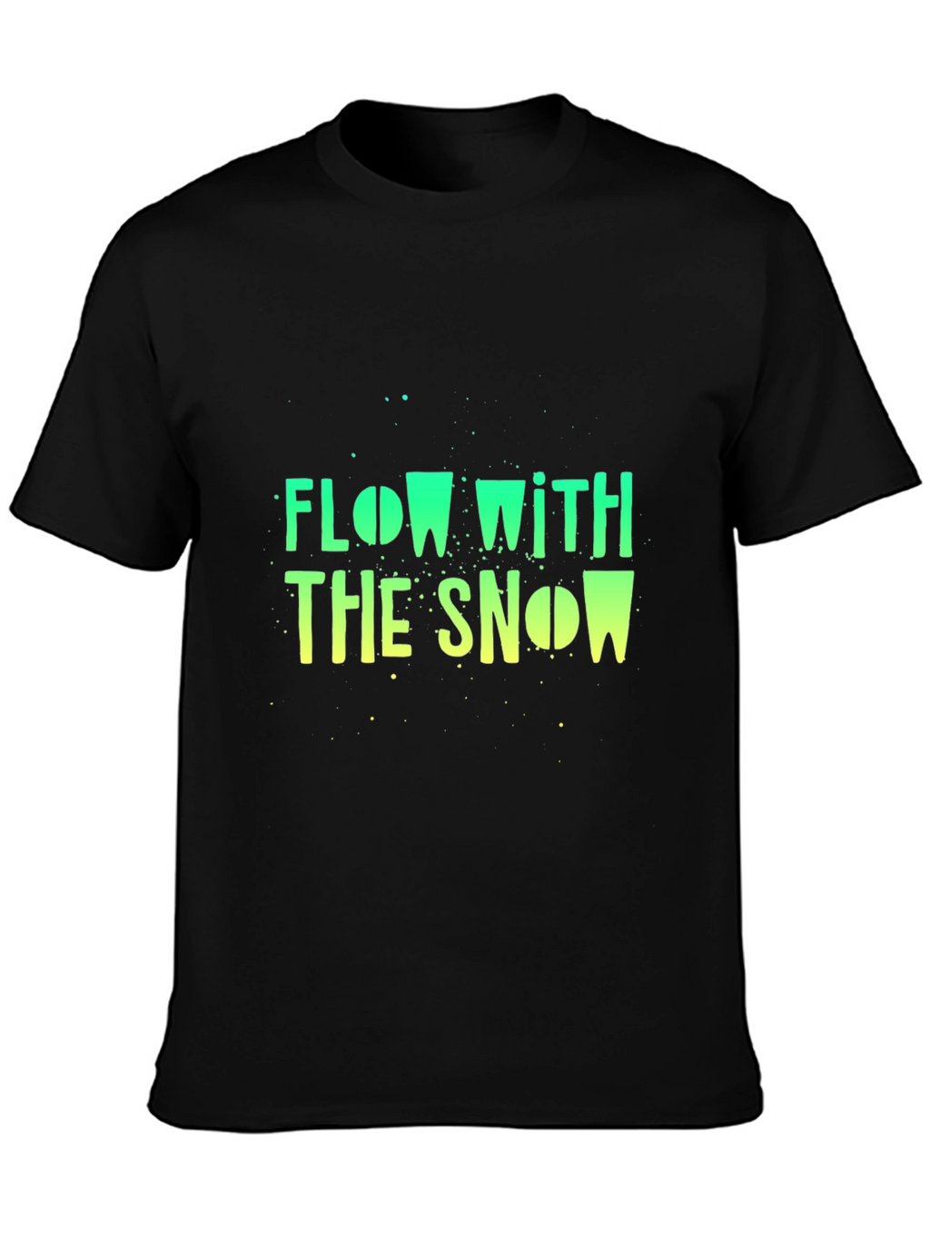 Flow With The Snow Black Graphic T-Shirt