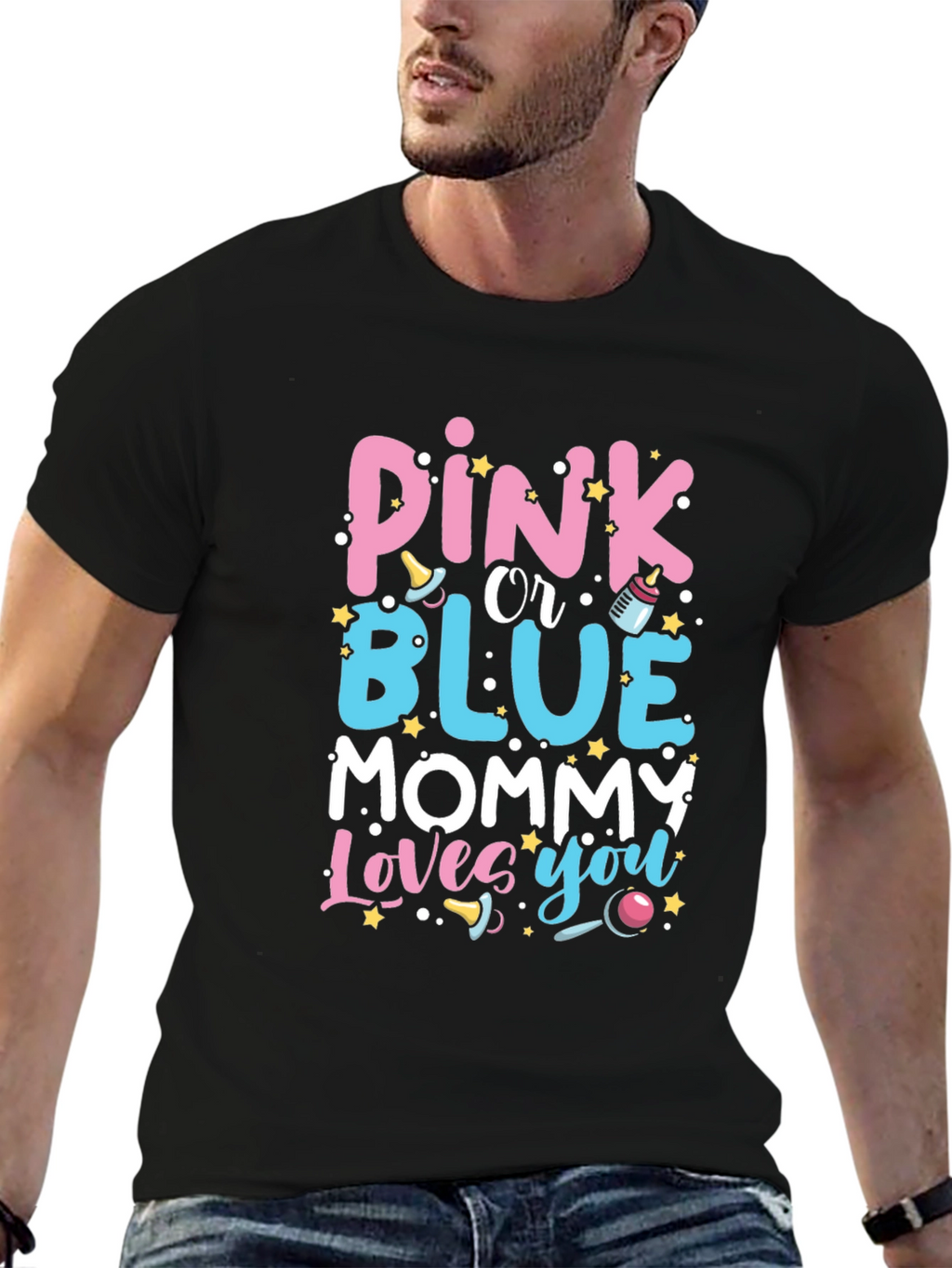 Pink or Blue Mommy Loves You T-Shirt