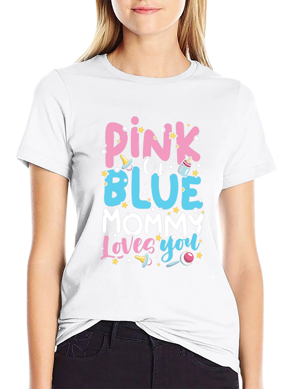 Pink or Blue Mommy Loves You T-Shirt
