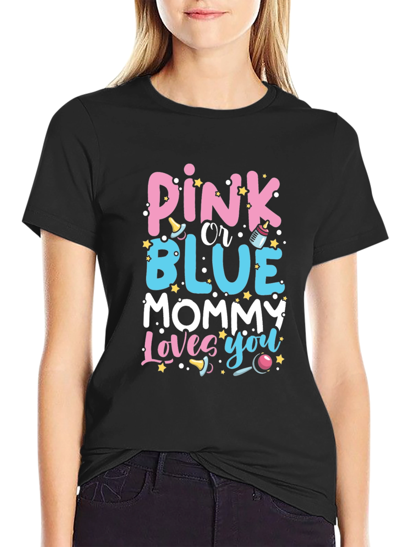 Pink or Blue Mommy Loves You T-Shirt