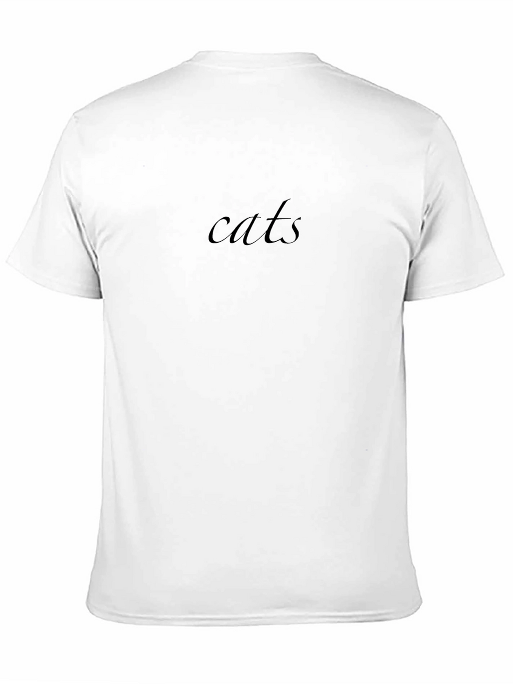 Minimalist Cats Black T-Shirt