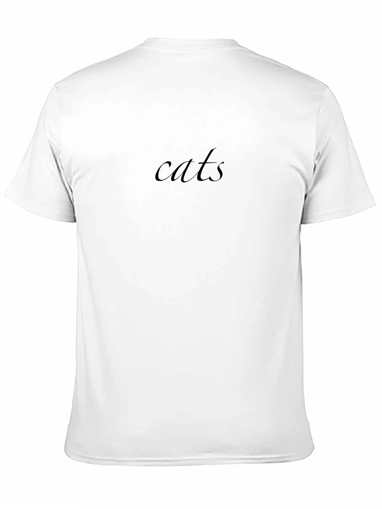 Minimalist Cats Black T-Shirt