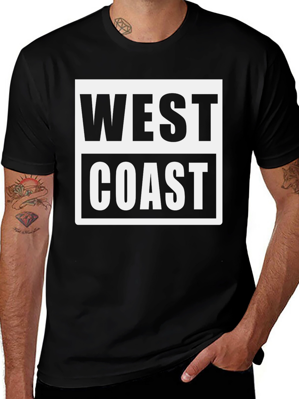 West Coast Graphic T-Shirt - Black