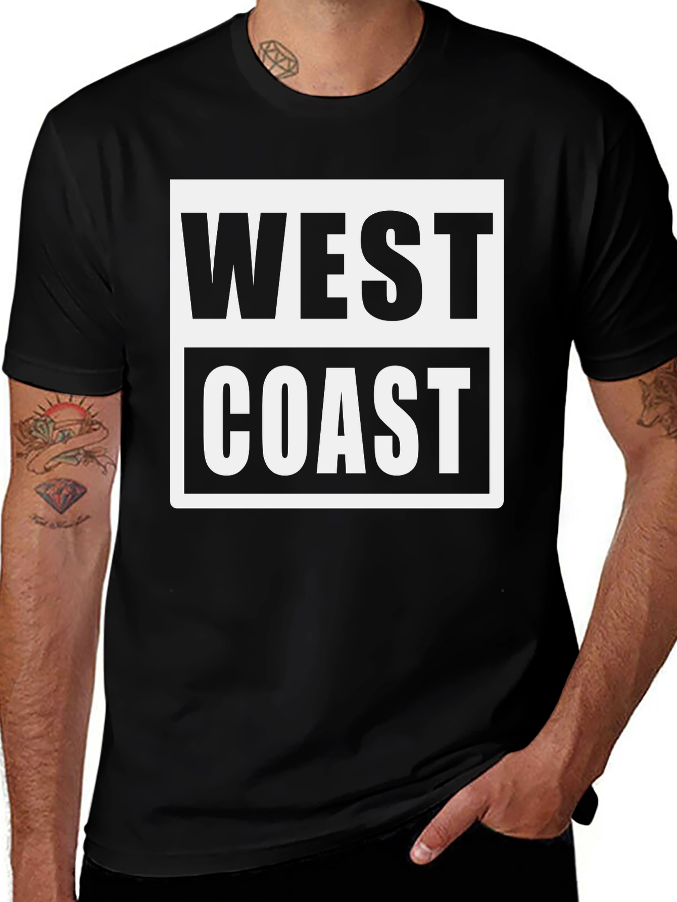 West Coast Graphic T-Shirt - Black