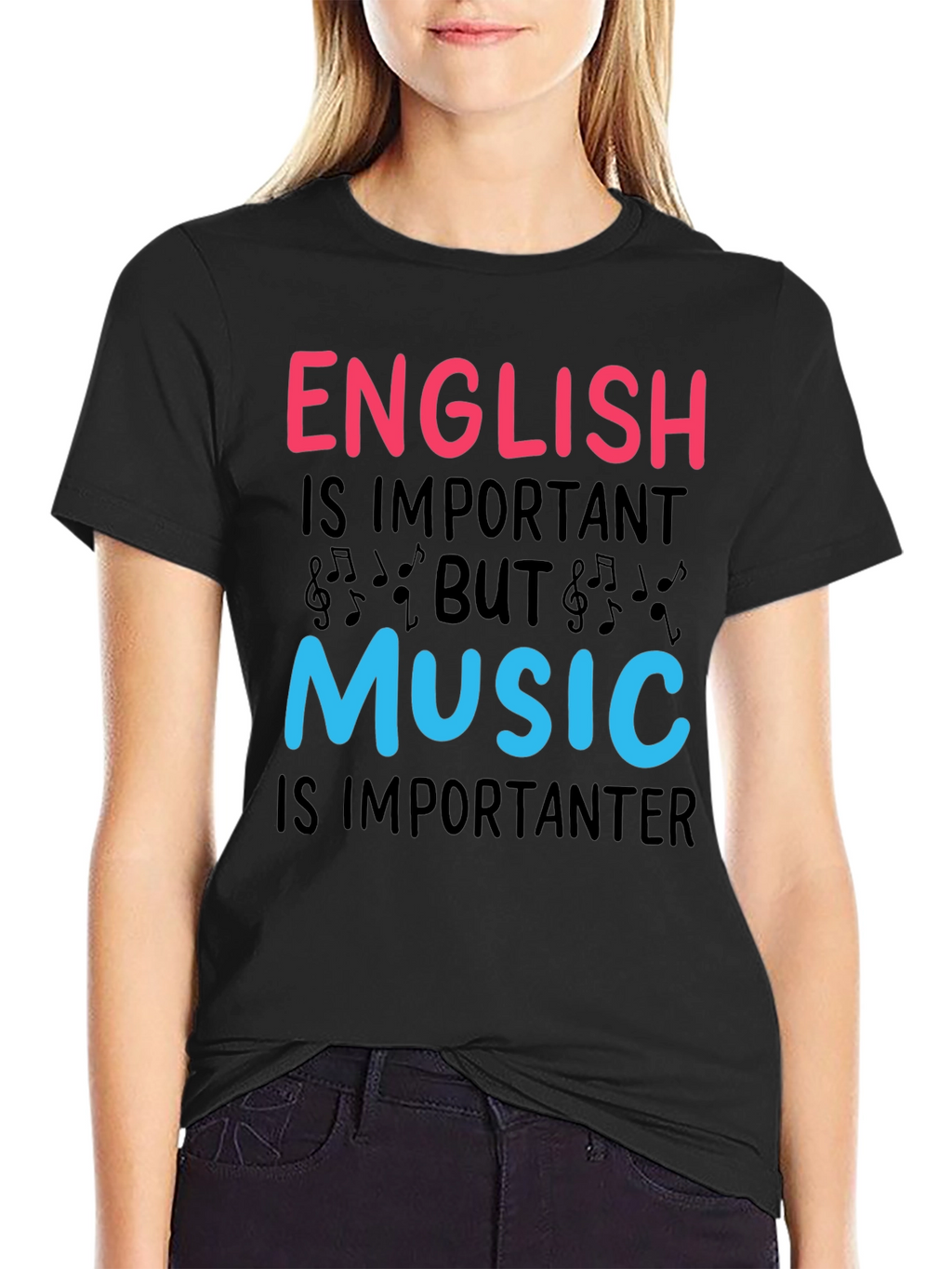 English vs Music T-Shirt - Importanter Funny Tee