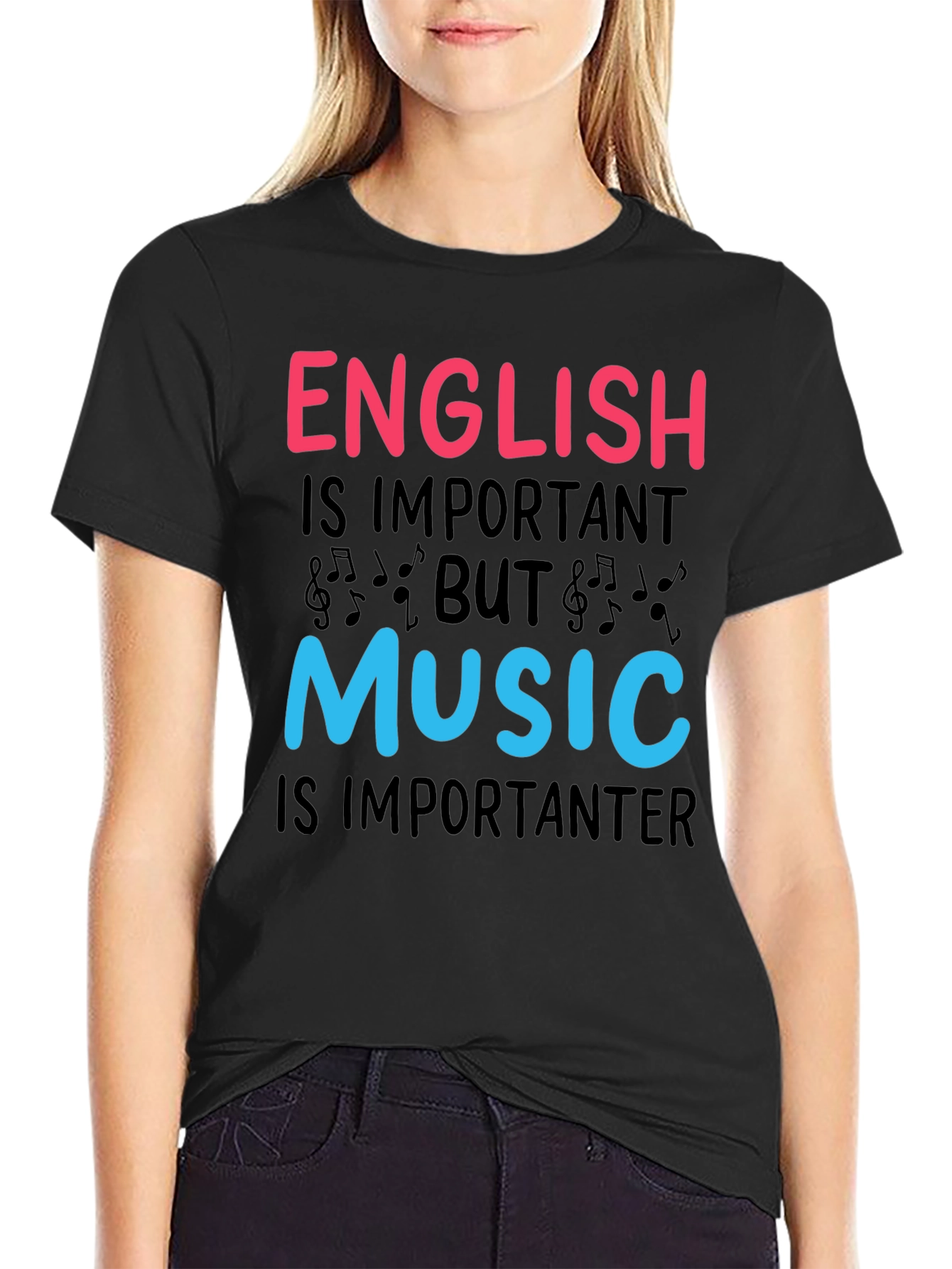 English vs Music T-Shirt - Importanter Funny Tee