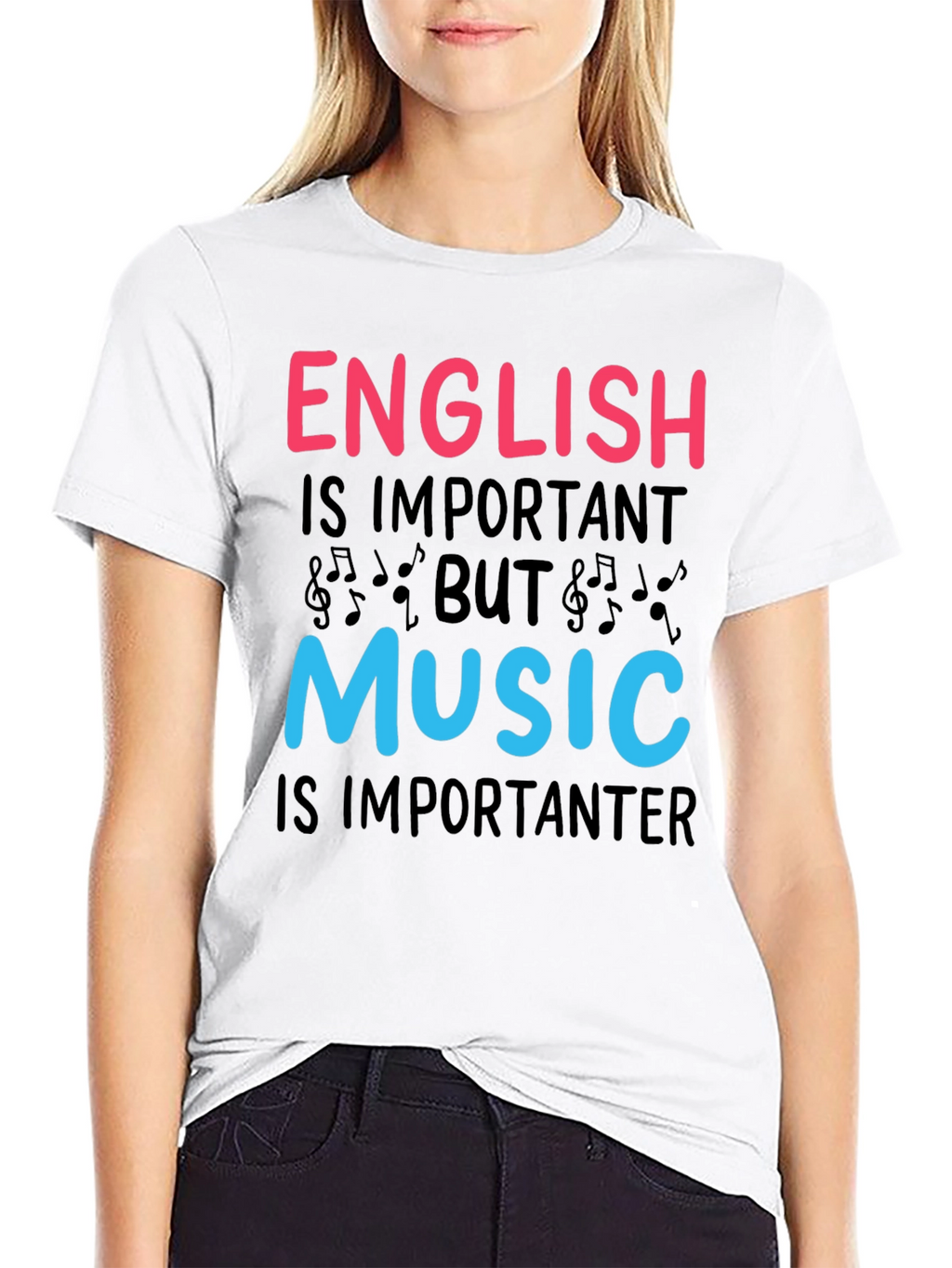English vs Music T-Shirt - Importanter Funny Tee
