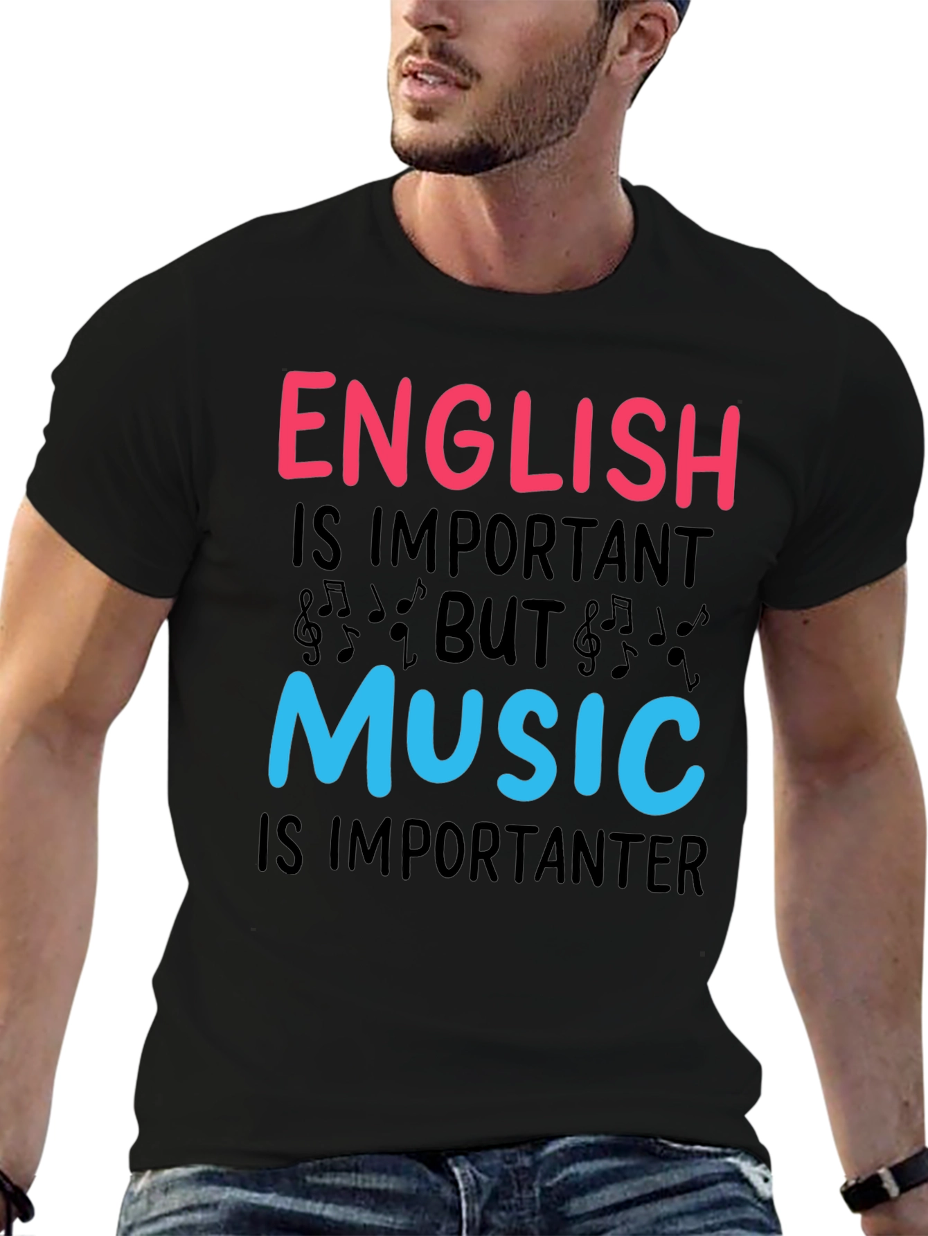 English vs Music T-Shirt - Importanter Funny Tee