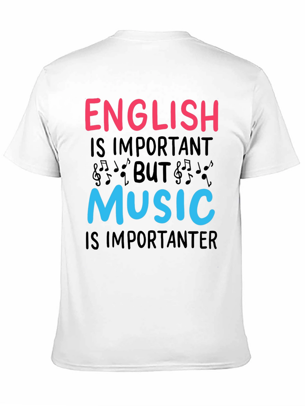 English vs Music T-Shirt - Importanter Funny Tee