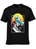 Wave Girl Graphic Black T-Shirt