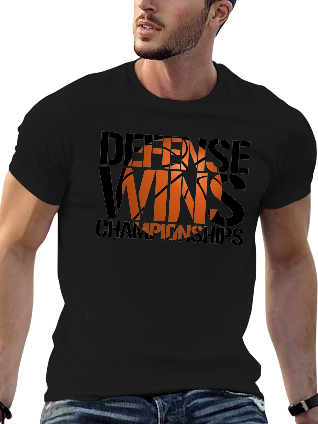 Defense Wins Championships Basketball Graphic Tee
