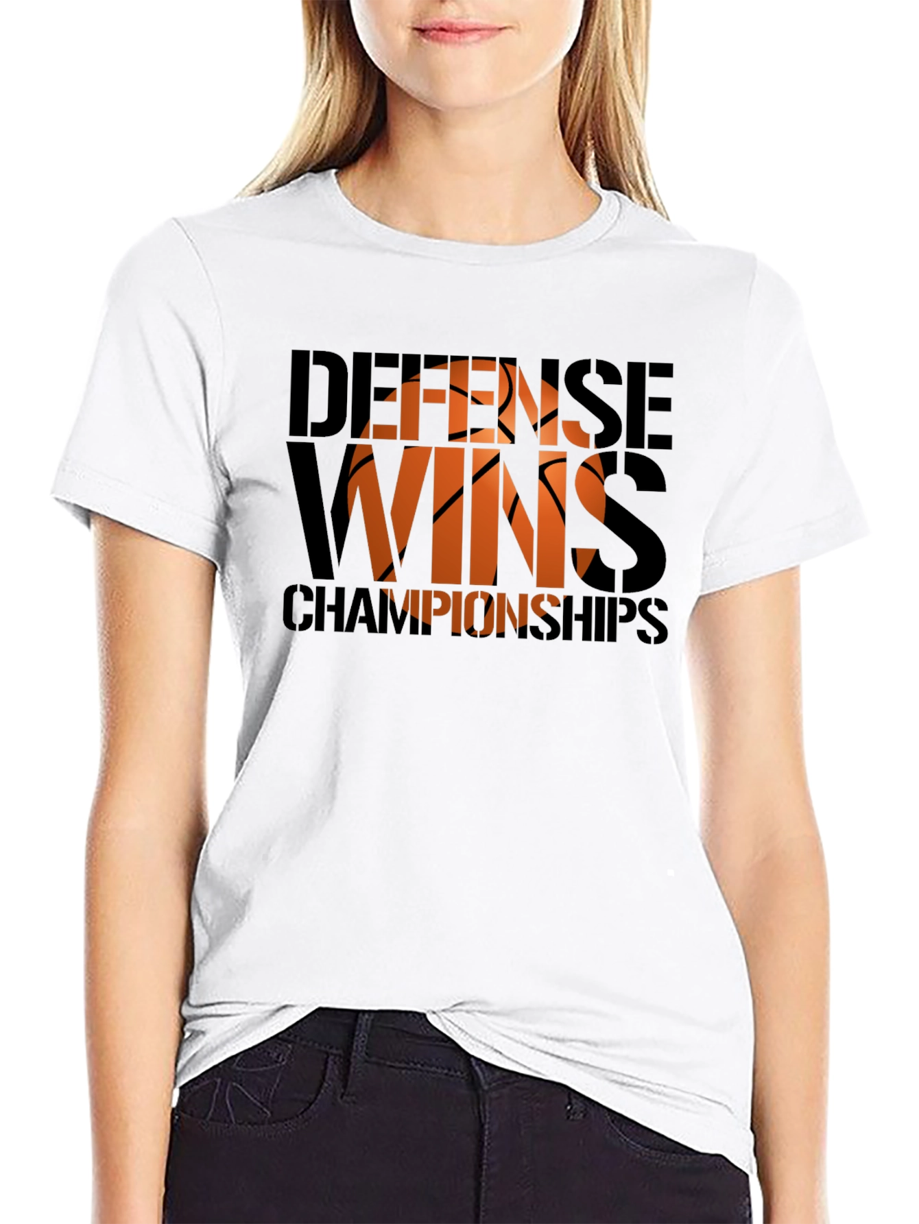 Defense Wins Championships Basketball Graphic Tee