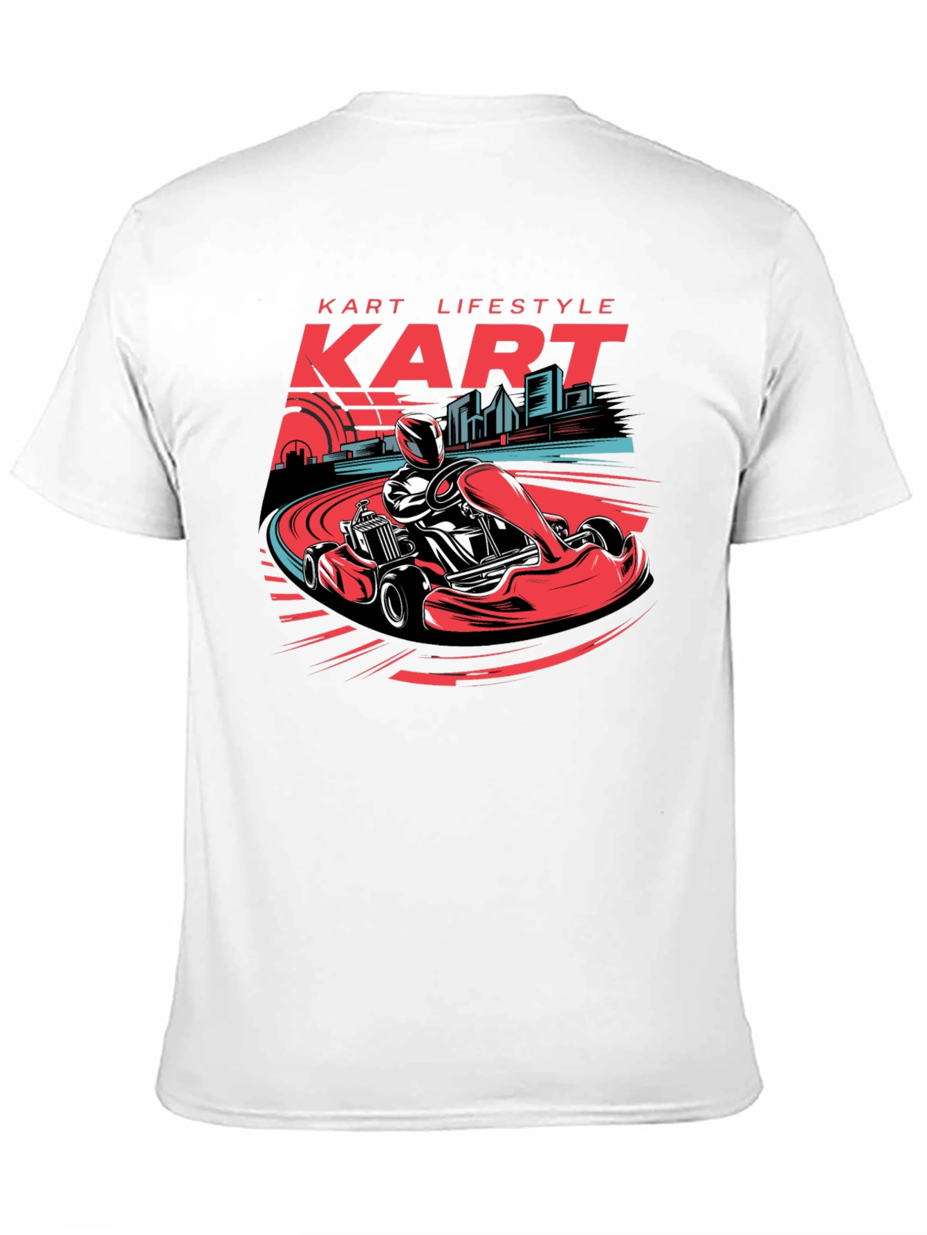 Kart Lifestyle Graphic T-Shirt - Racing Go-Kart Design