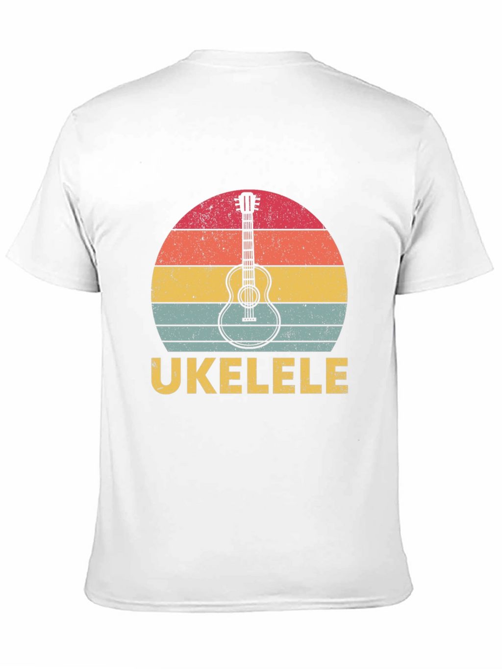 Retro Ukulele Sunset Graphic T-Shirt
