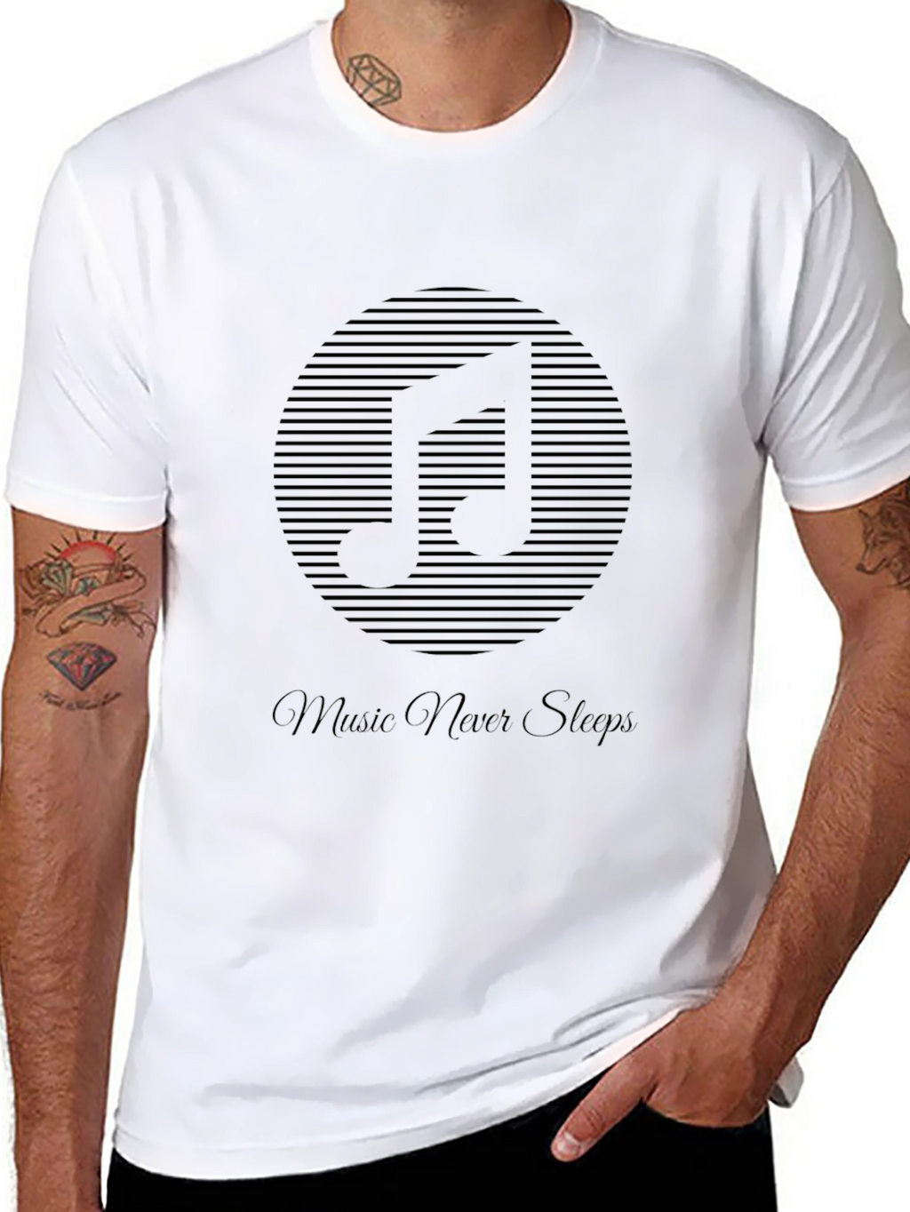 Music Never Stops Graphic T-Shirt