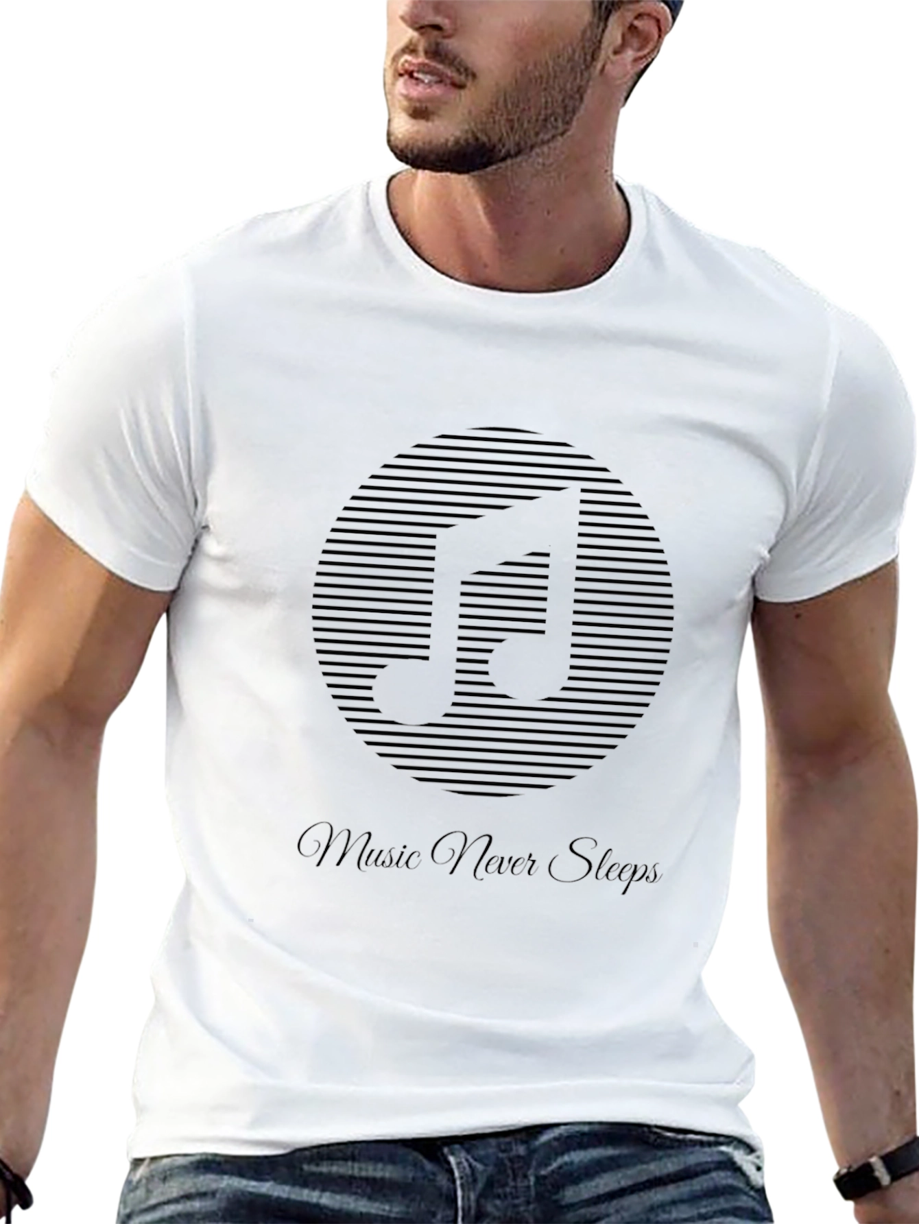 Music Never Stops Graphic T-Shirt