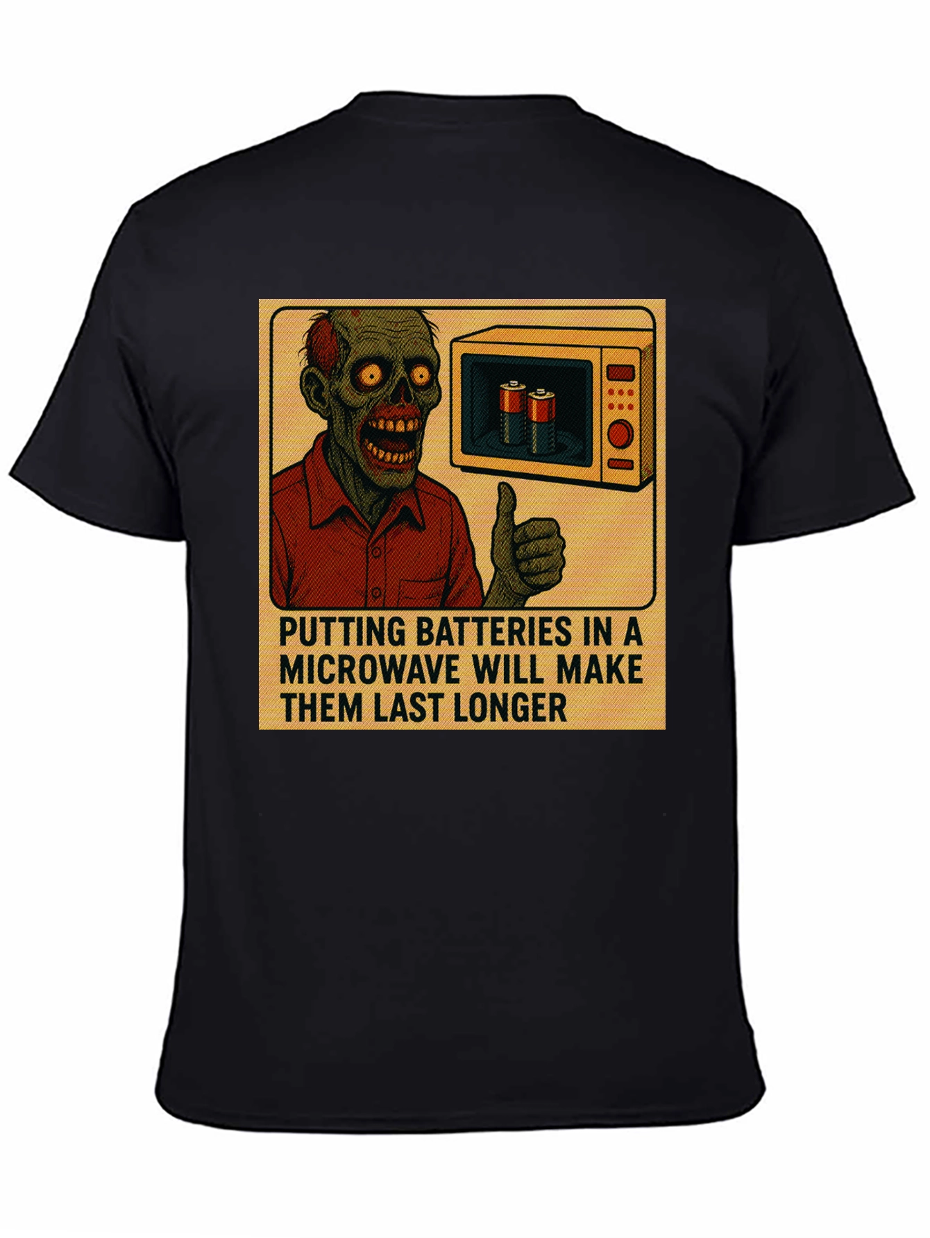 Microwave Battery Zombie Graphic Tee
