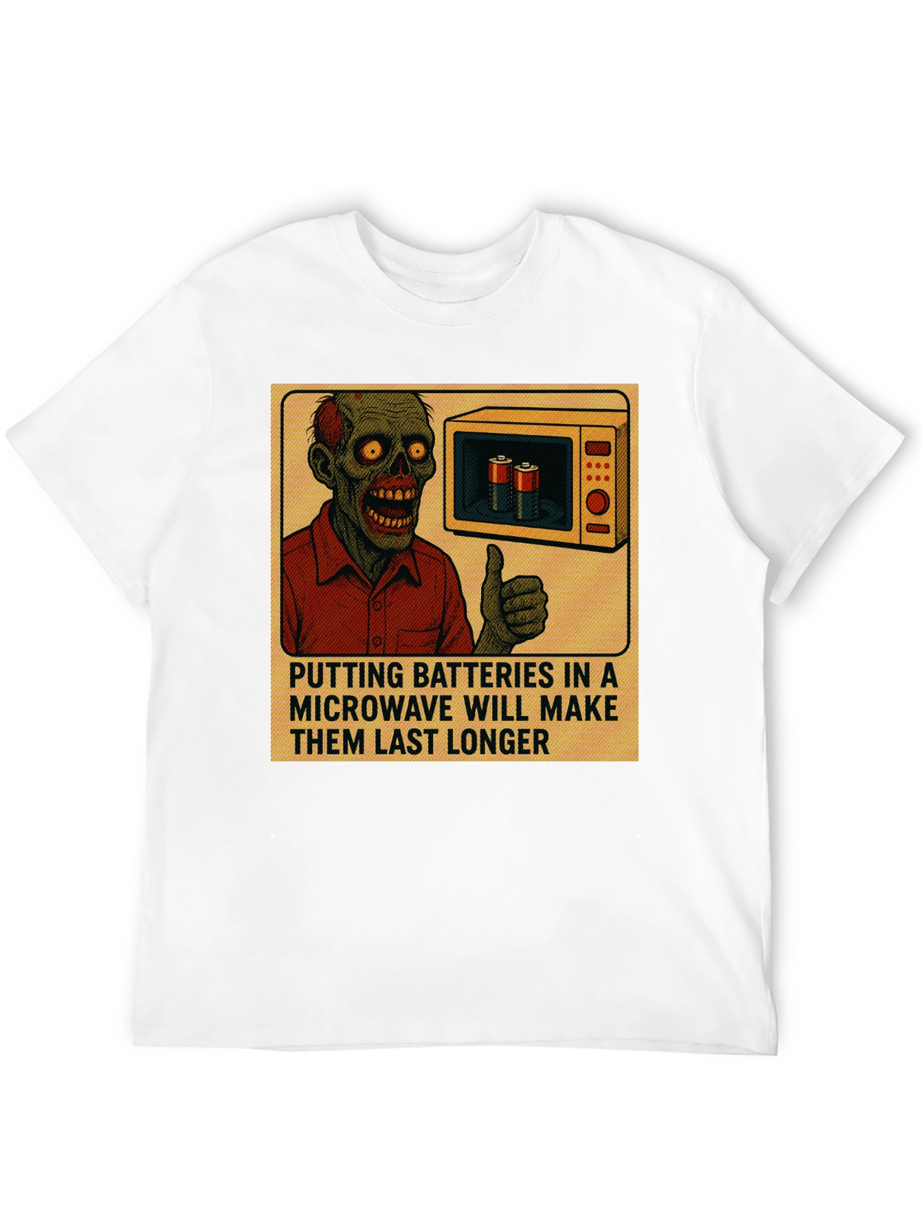 Microwave Battery Zombie Graphic Tee