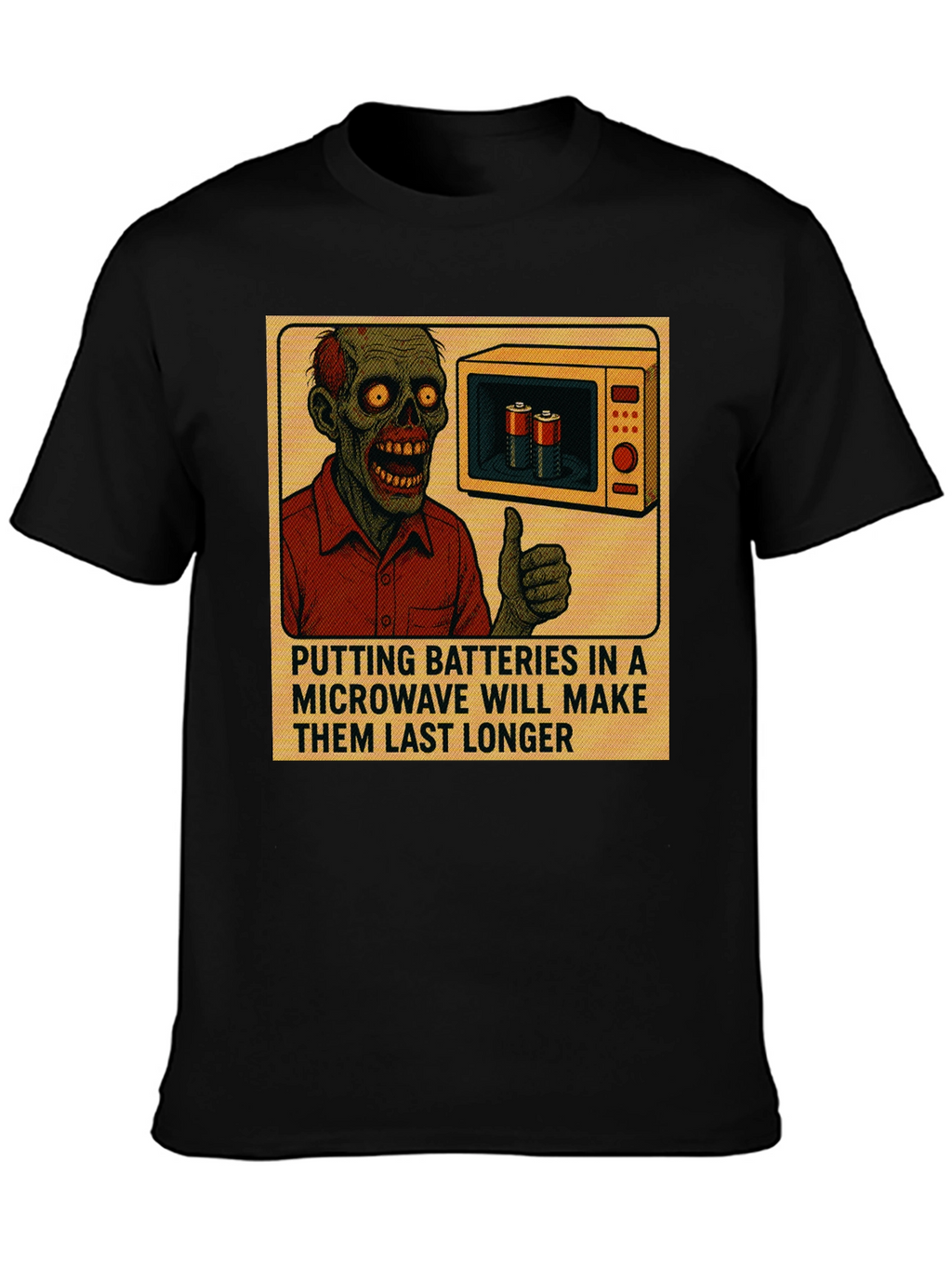 Microwave Battery Zombie Graphic Tee