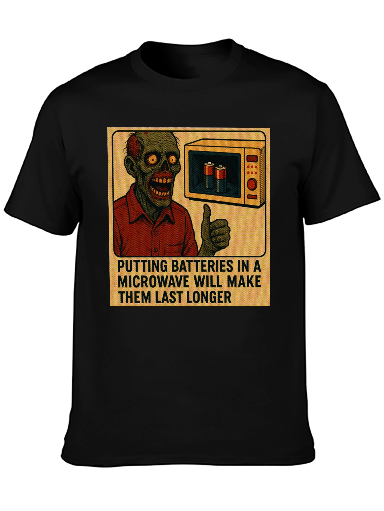 Microwave Battery Zombie Graphic Tee