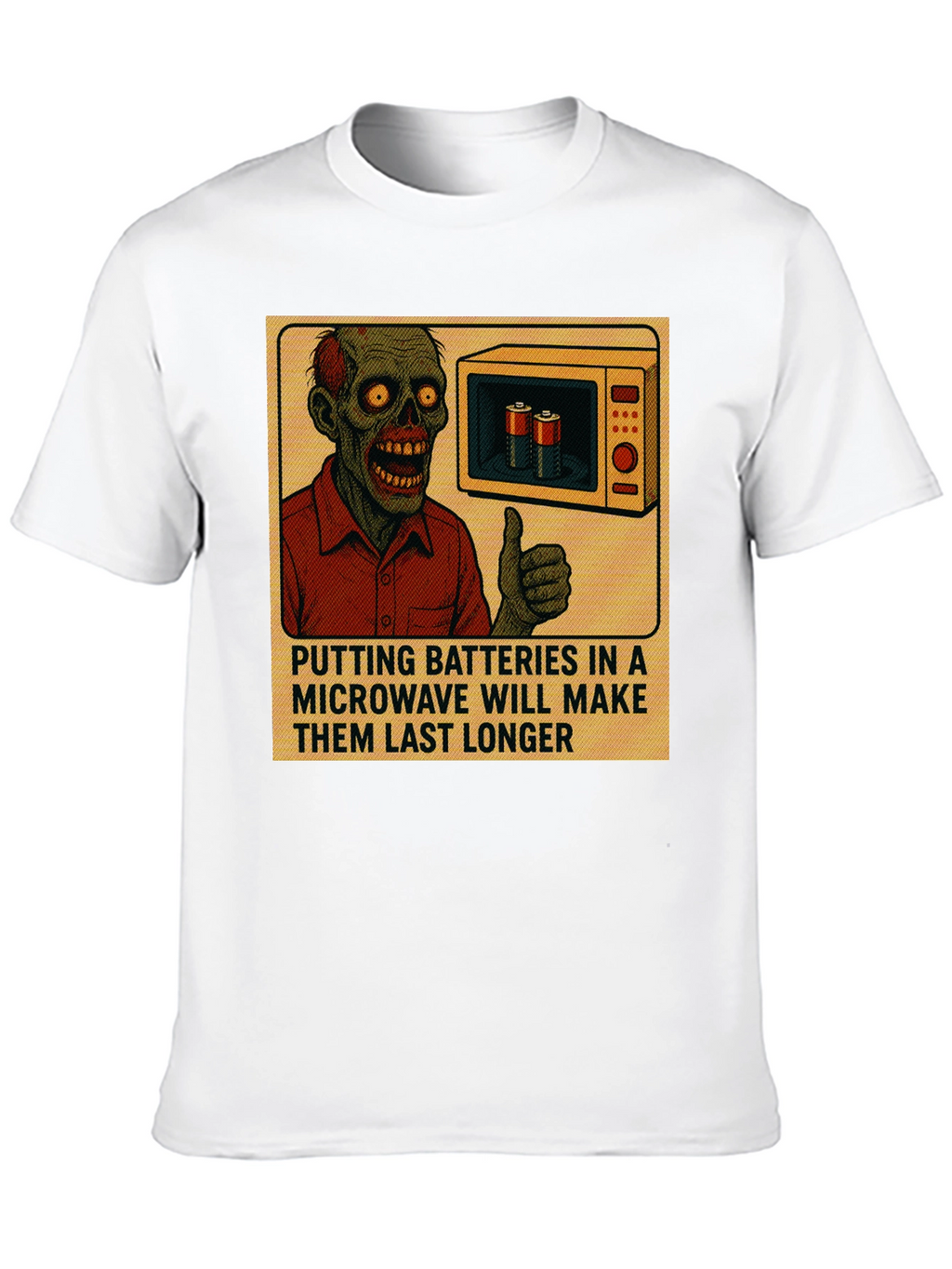 Microwave Battery Zombie Graphic Tee