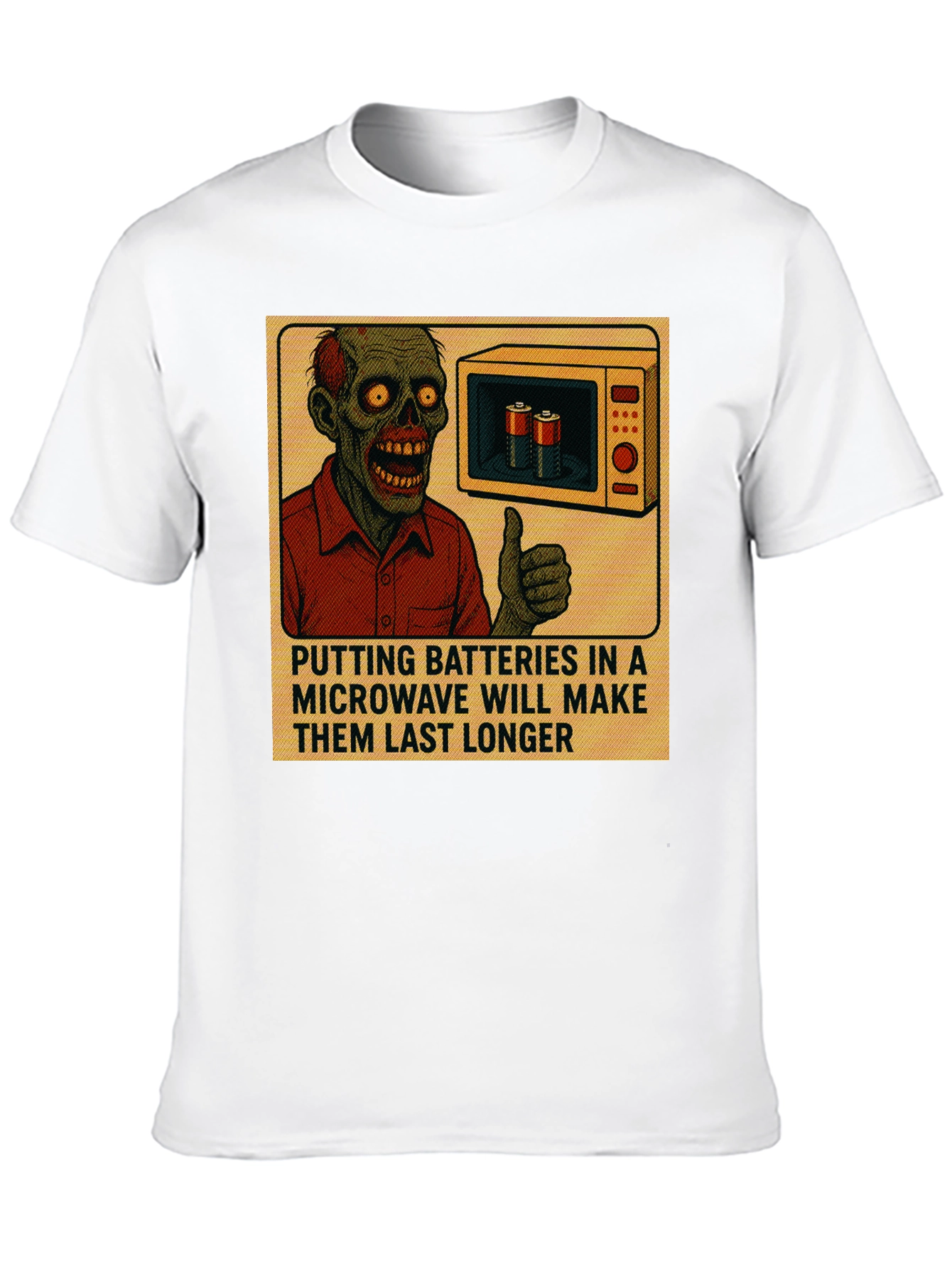 Microwave Battery Zombie Graphic Tee