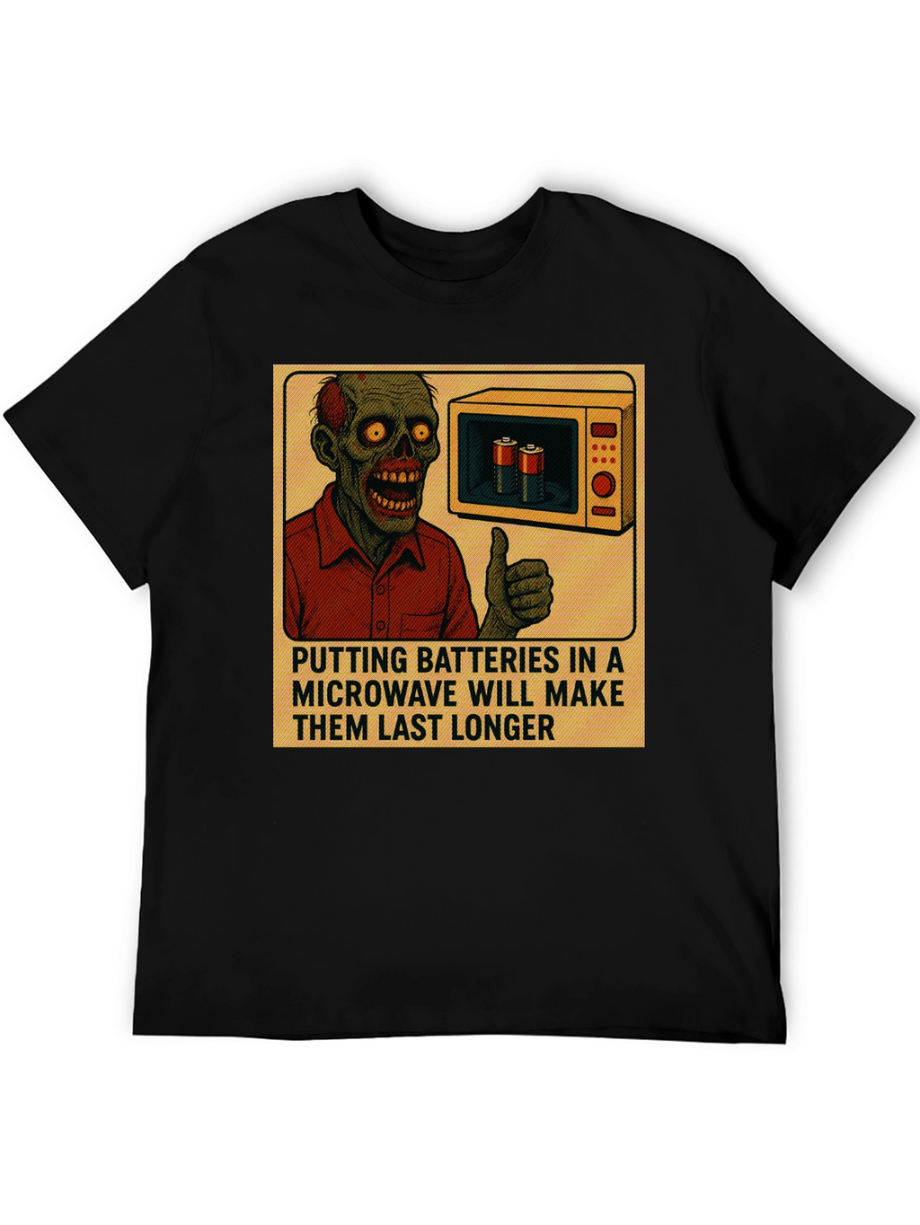 Microwave Battery Zombie Graphic Tee