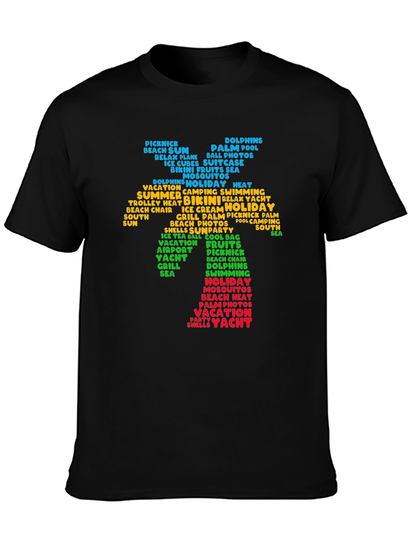 Summer Vacation Word Art Tee