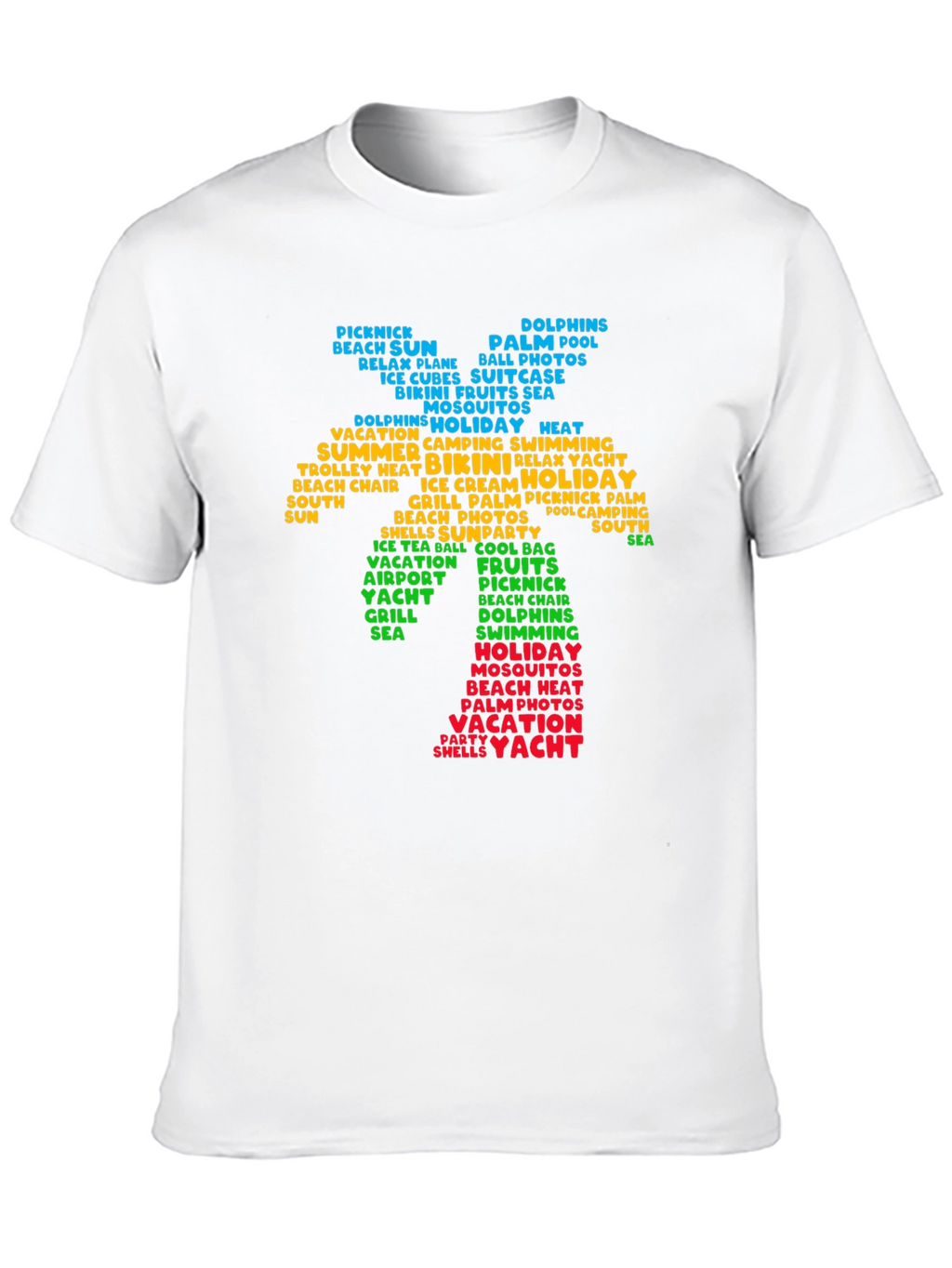 Summer Vacation Word Art Tee